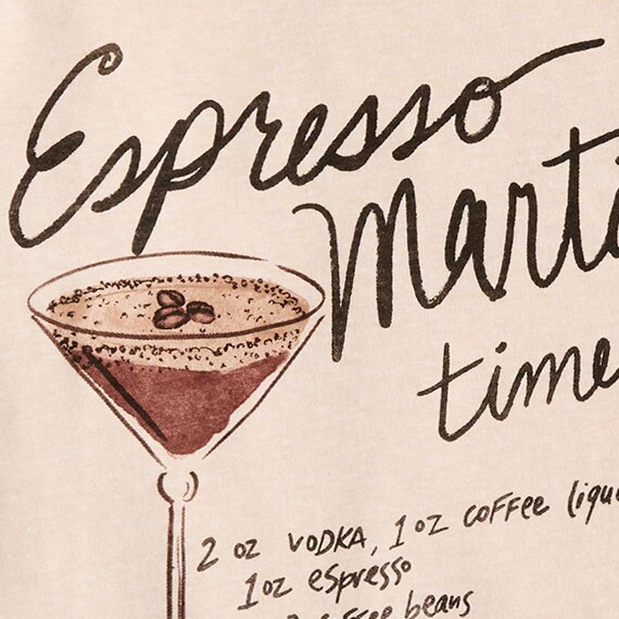 Ghosts and bats graphic tee ESPRESSO MARTINI TIME