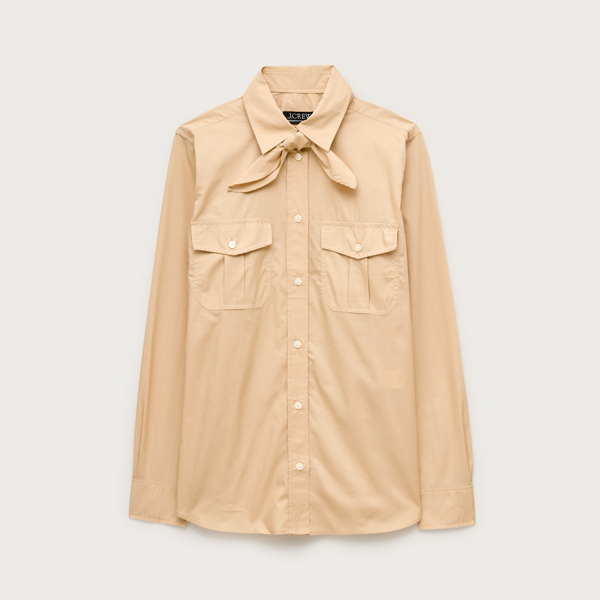 Jules Classic-fit Tie-neck Shirt For Women | J.Crew