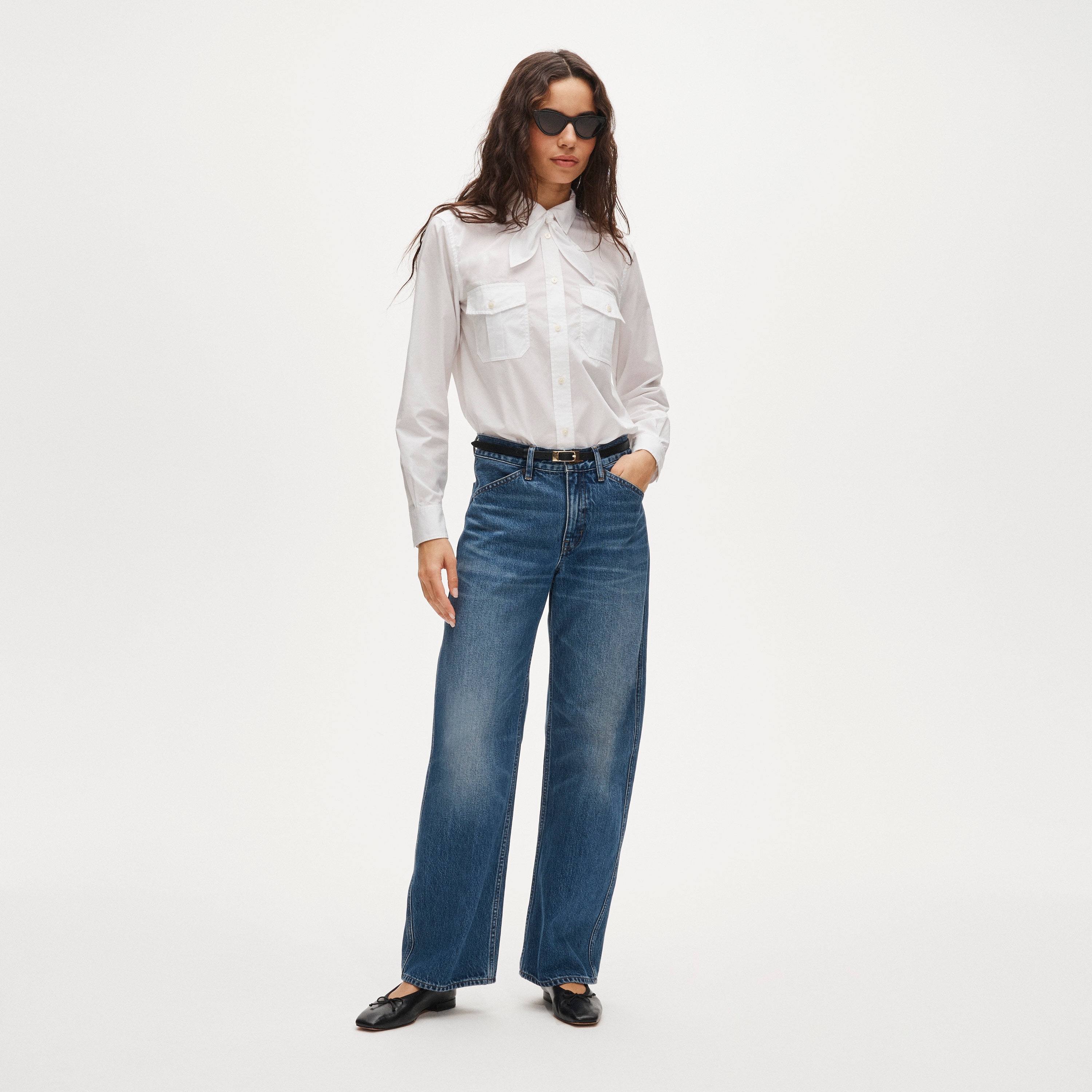 Jules classic-fit tie-neck shirt - image 3