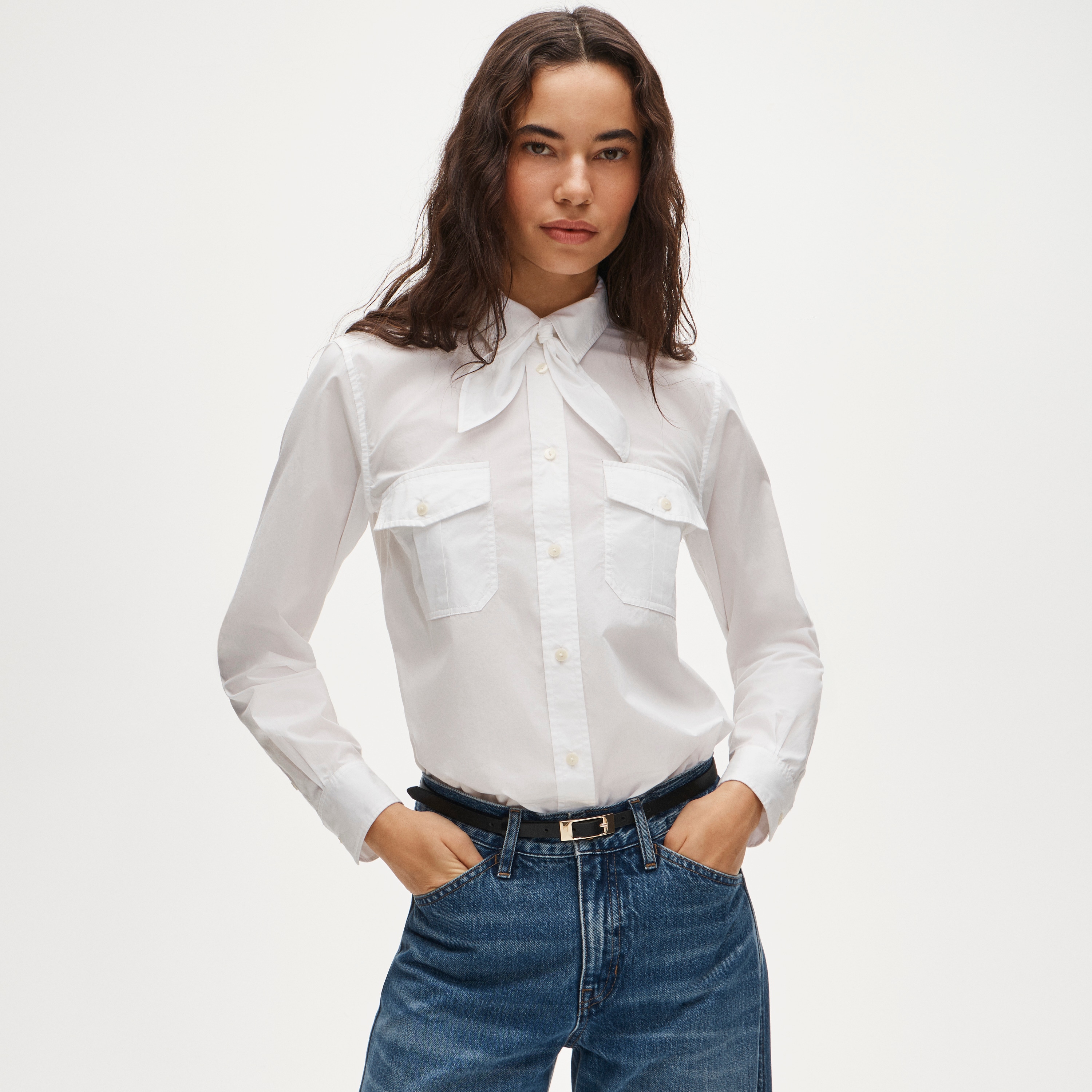 Jules classic-fit tie-neck shirt - image 2