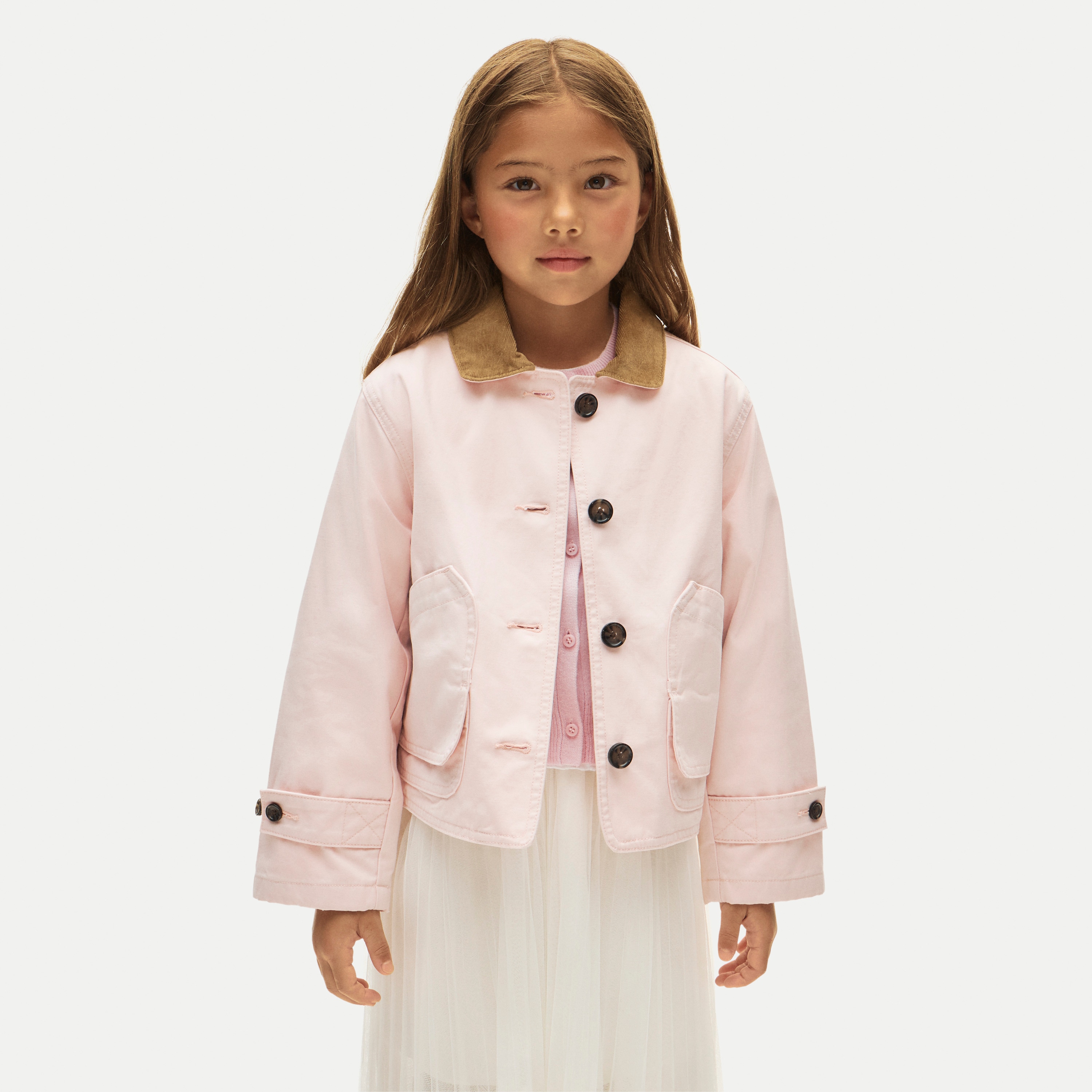 Girls' cropped Barn Jacket™ in canvas
