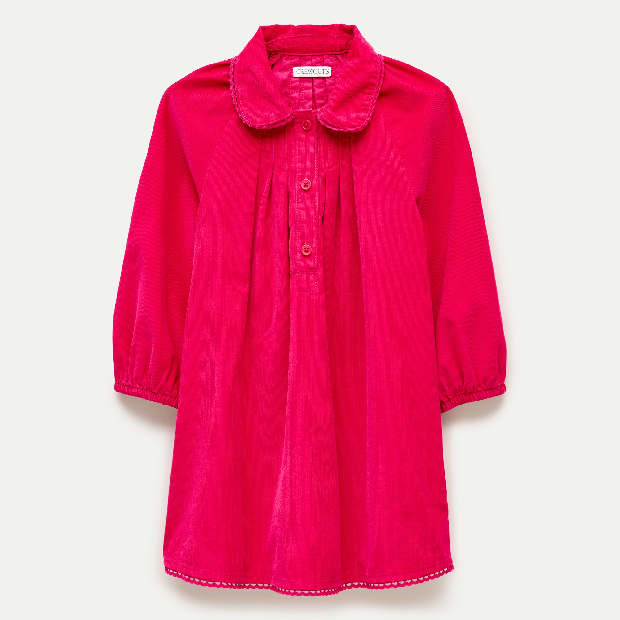 Girls' collared corduroy dress