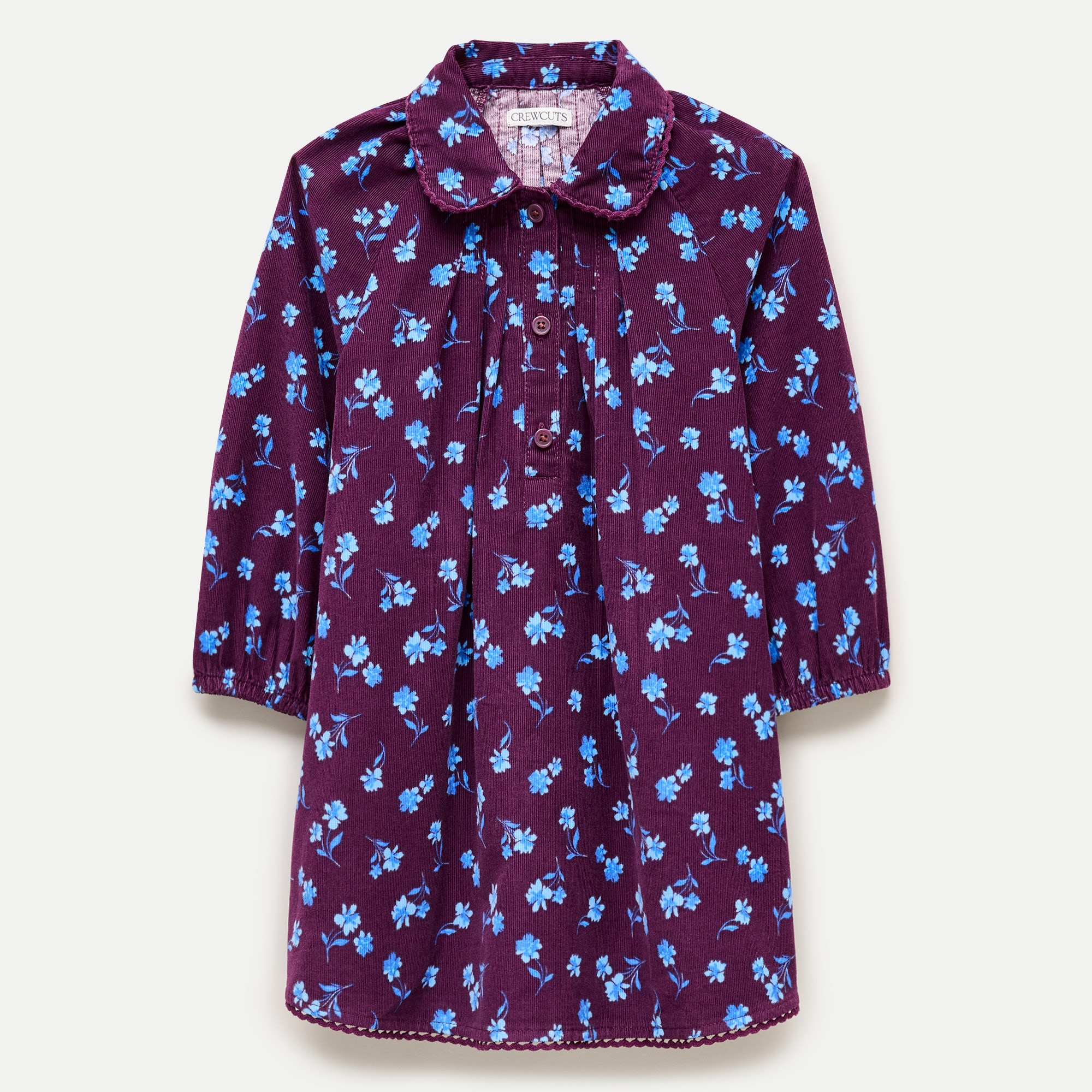 Girls' collared corduroy dress