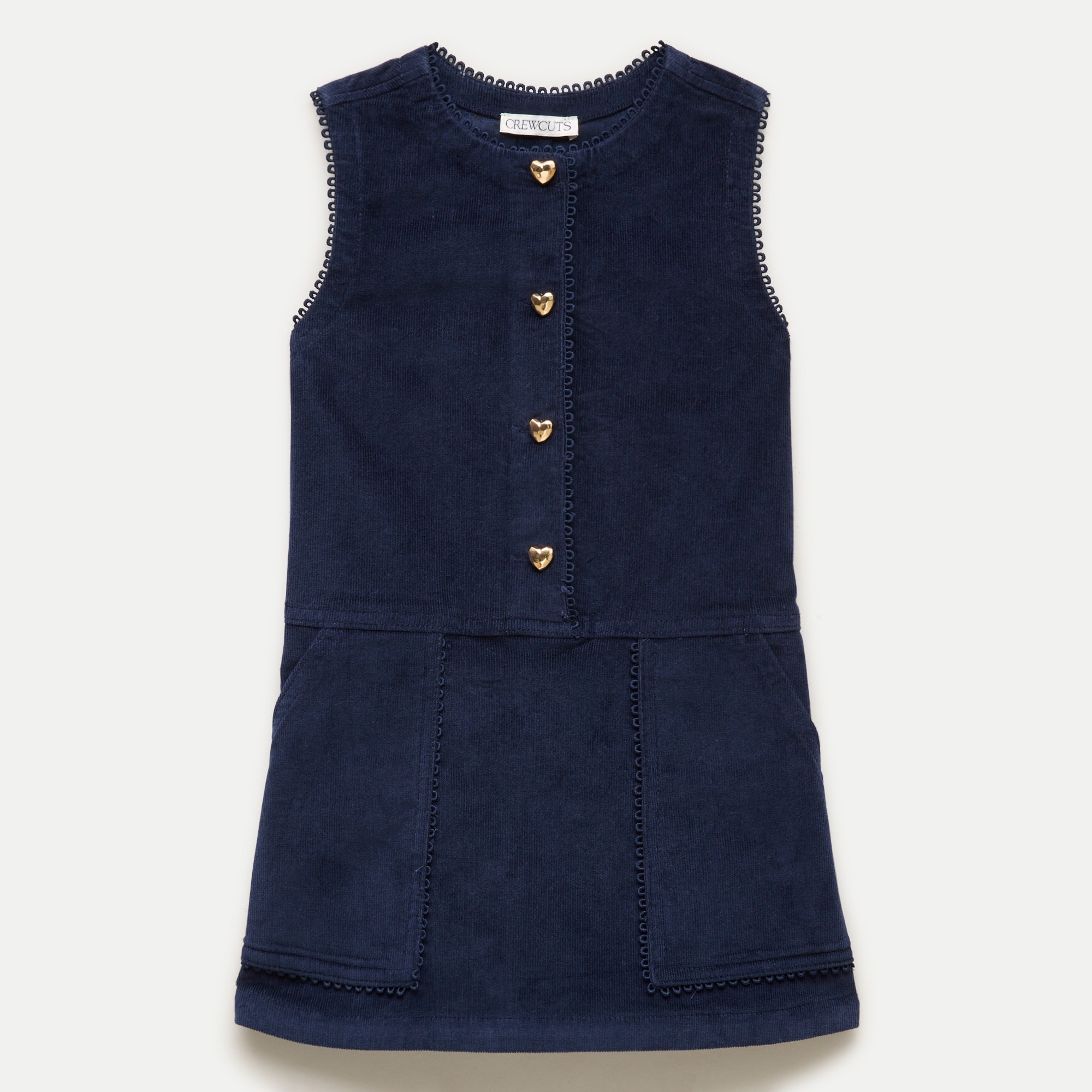 Girls' corduroy pinafore dress