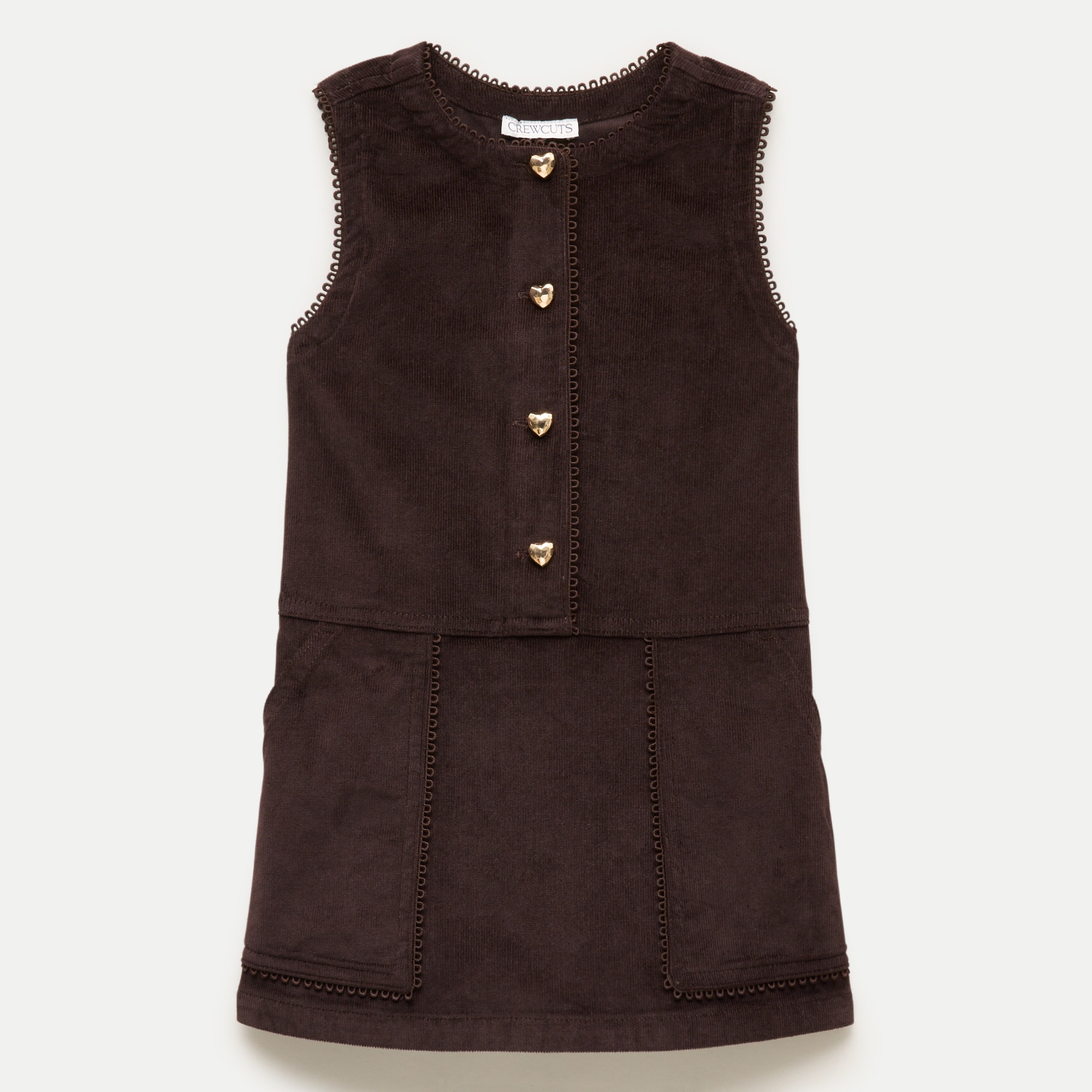 Girls' corduroy pinafore dress