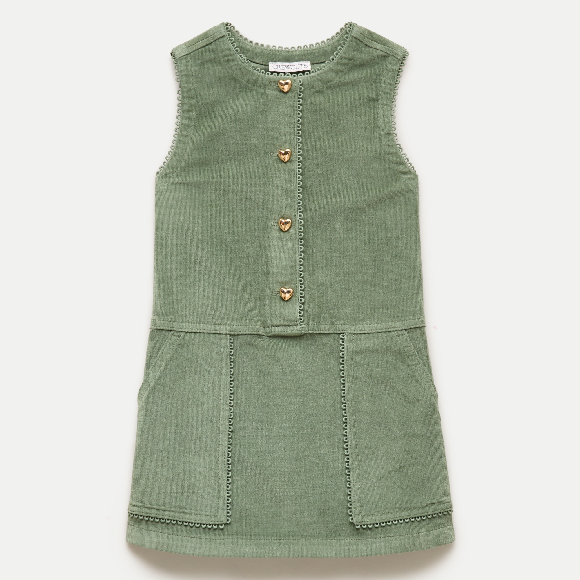 Girls' corduroy pinafore dress