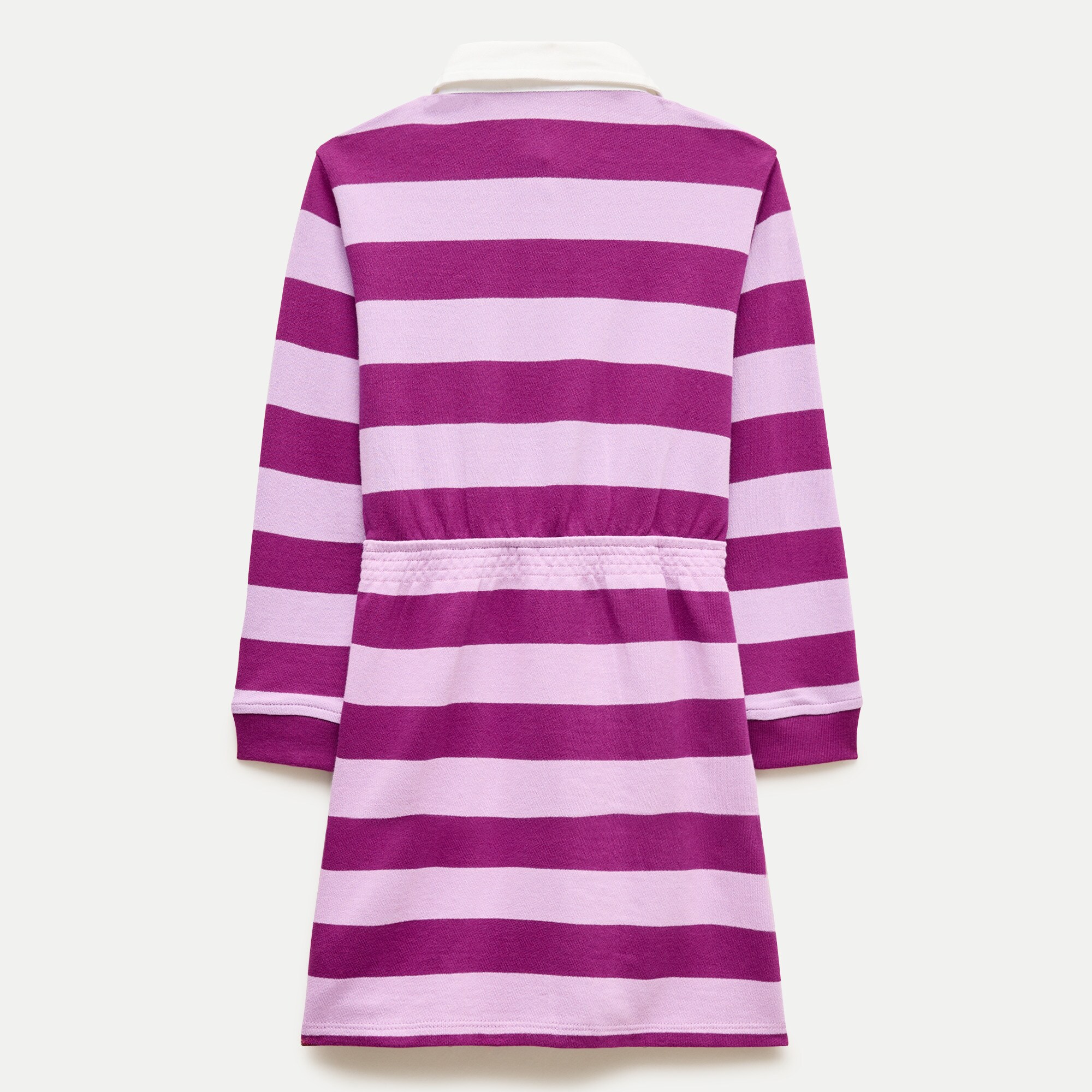Girls' junior varsity sweatshirt-dress in stripe