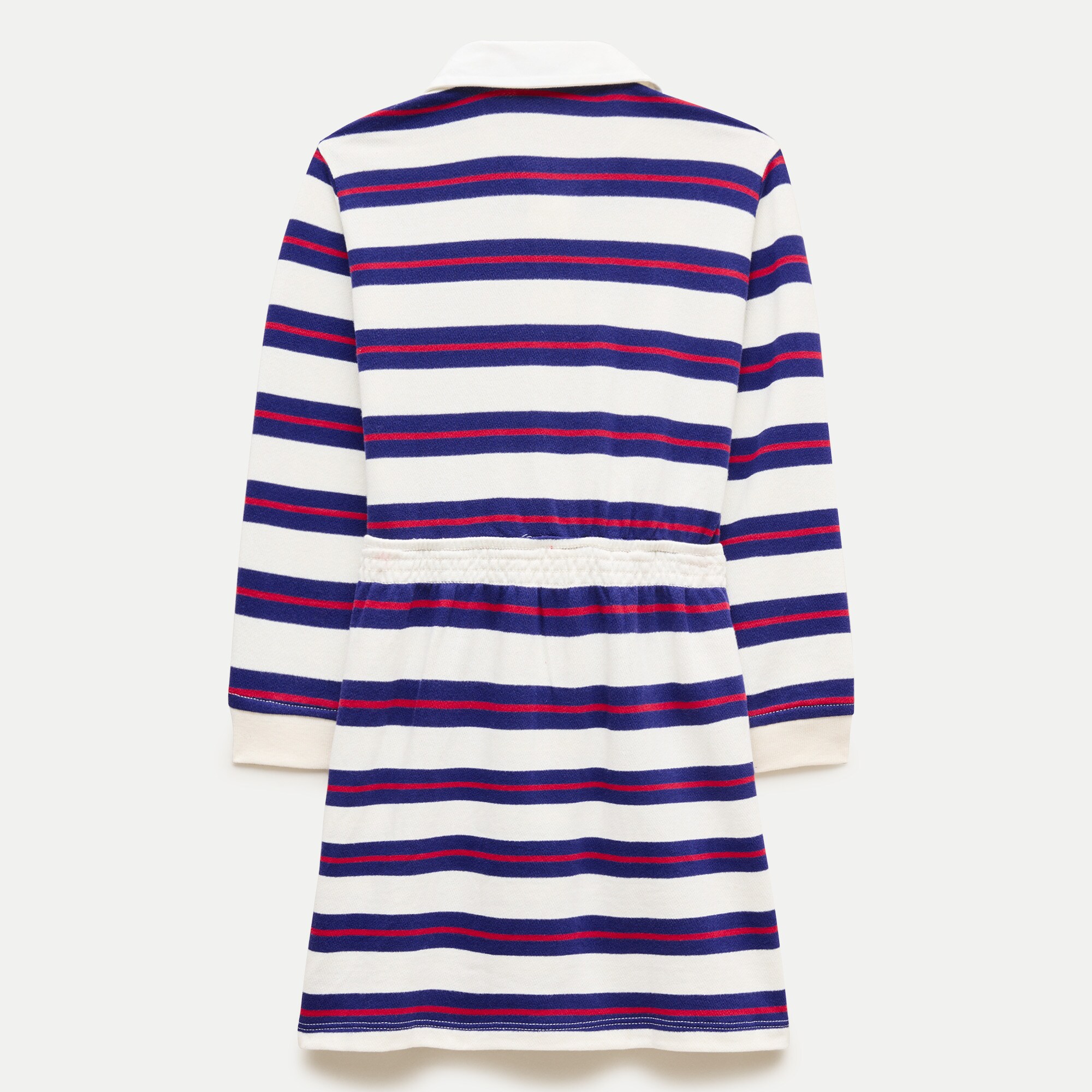 Girls' junior varsity sweatshirt-dress in stripe