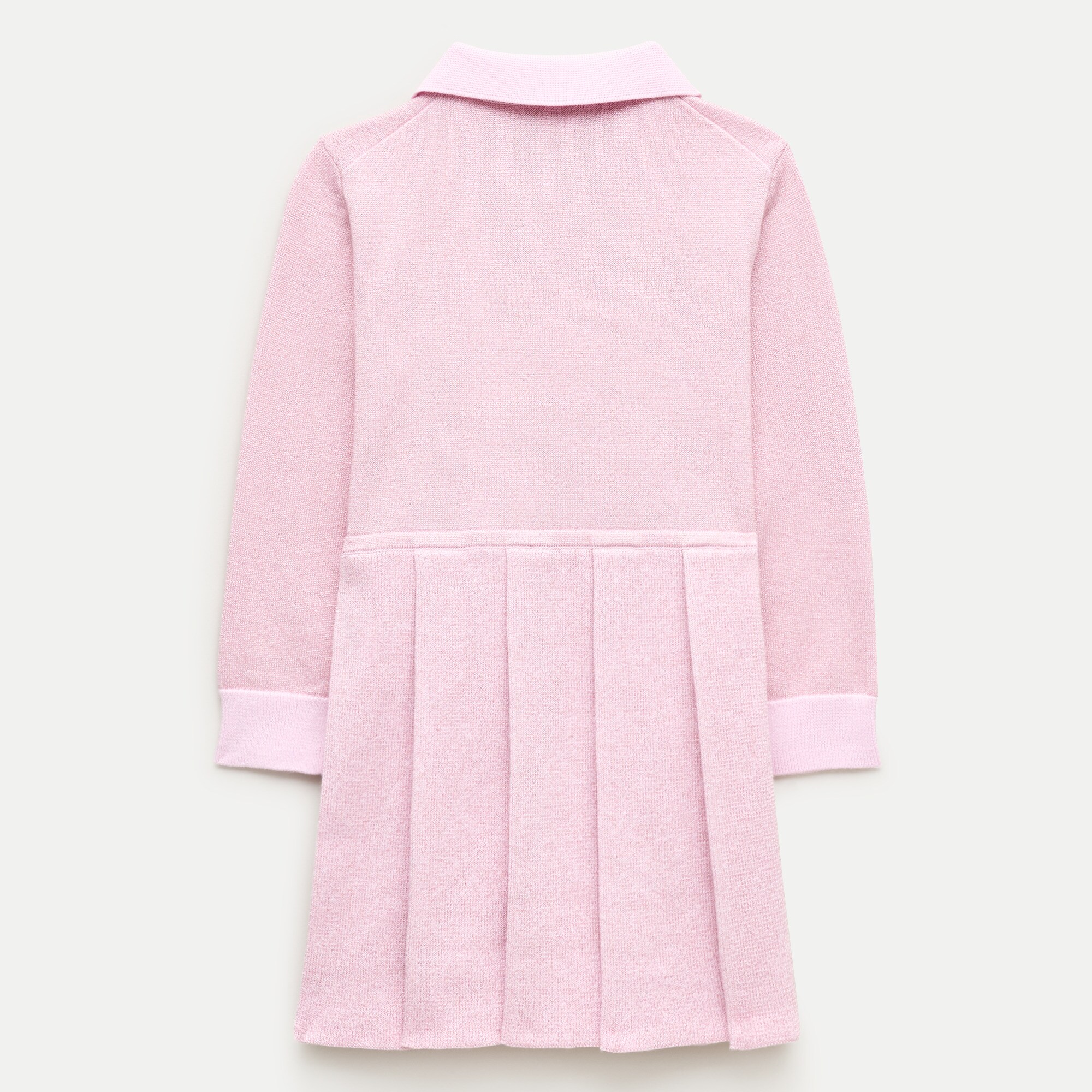 Girls' collared sweater-dress with Lurex® metallic threads