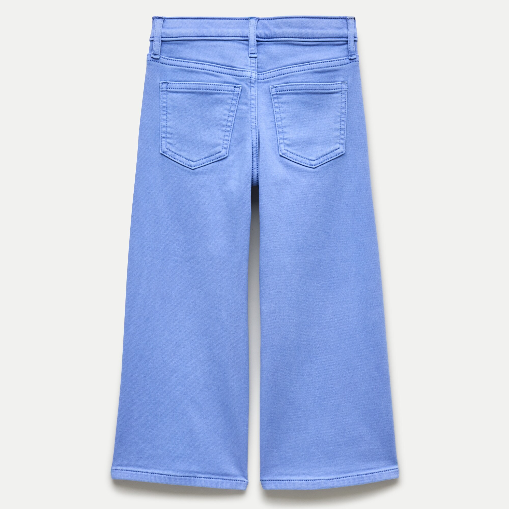 Girls' relaxed wide-leg jean in garment-dyed stretch denim