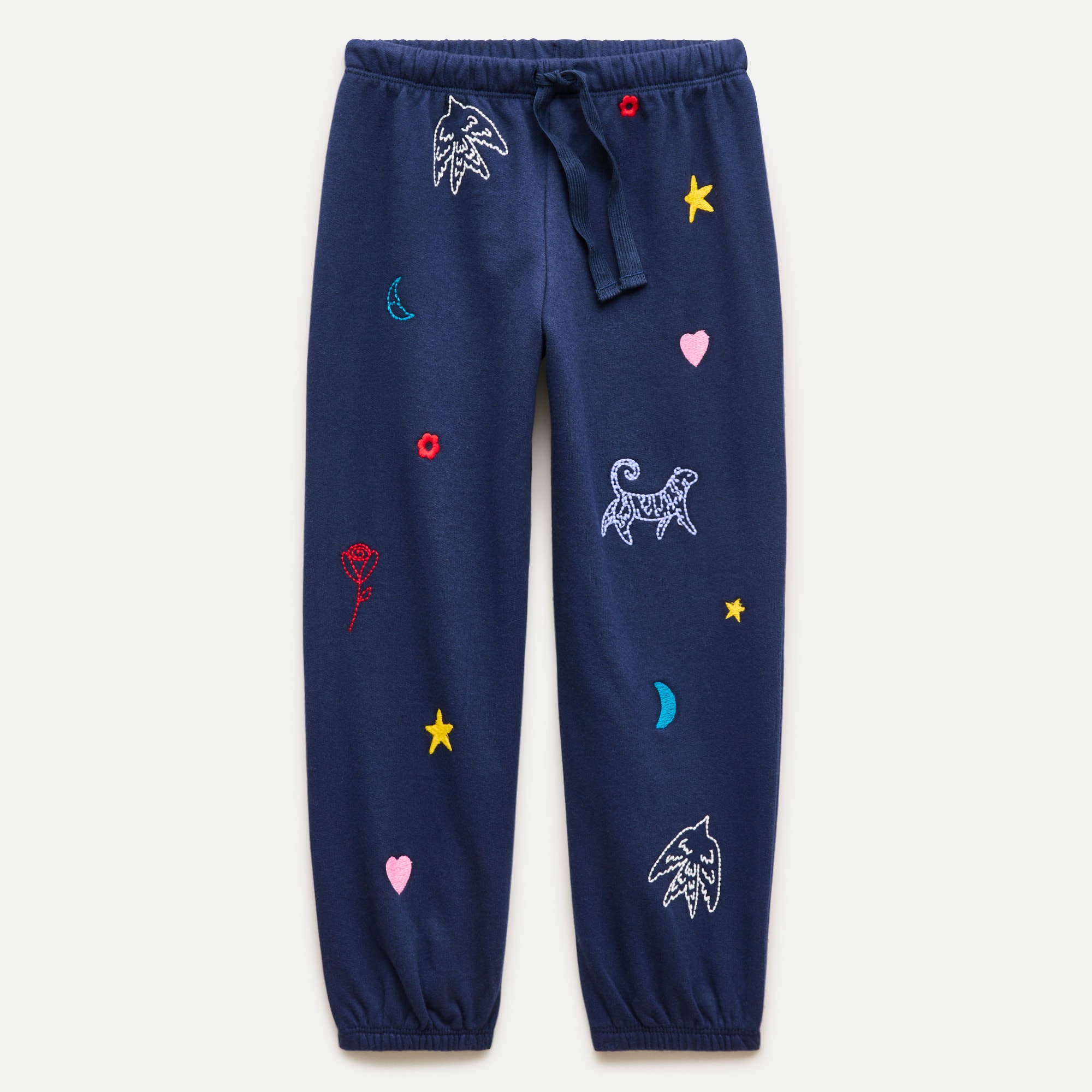 Girls' everyday sweatpant in embellished cozy rib
