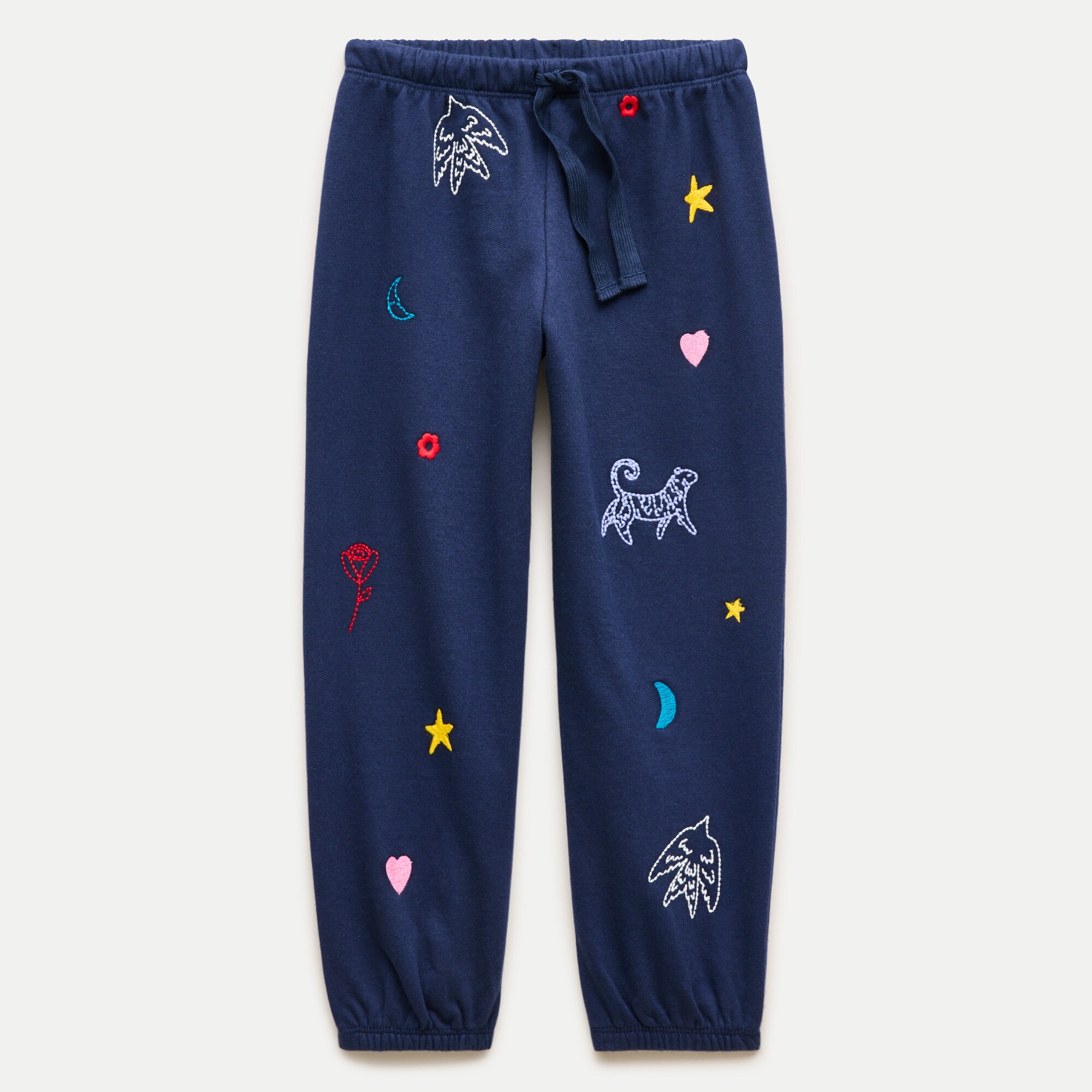 Girls' everyday sweatpant in embellished cozy rib
