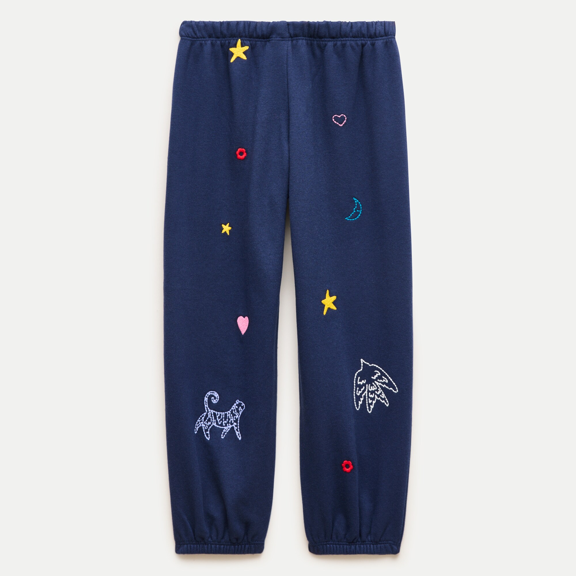 Girls' everyday sweatpant in embellished cozy rib