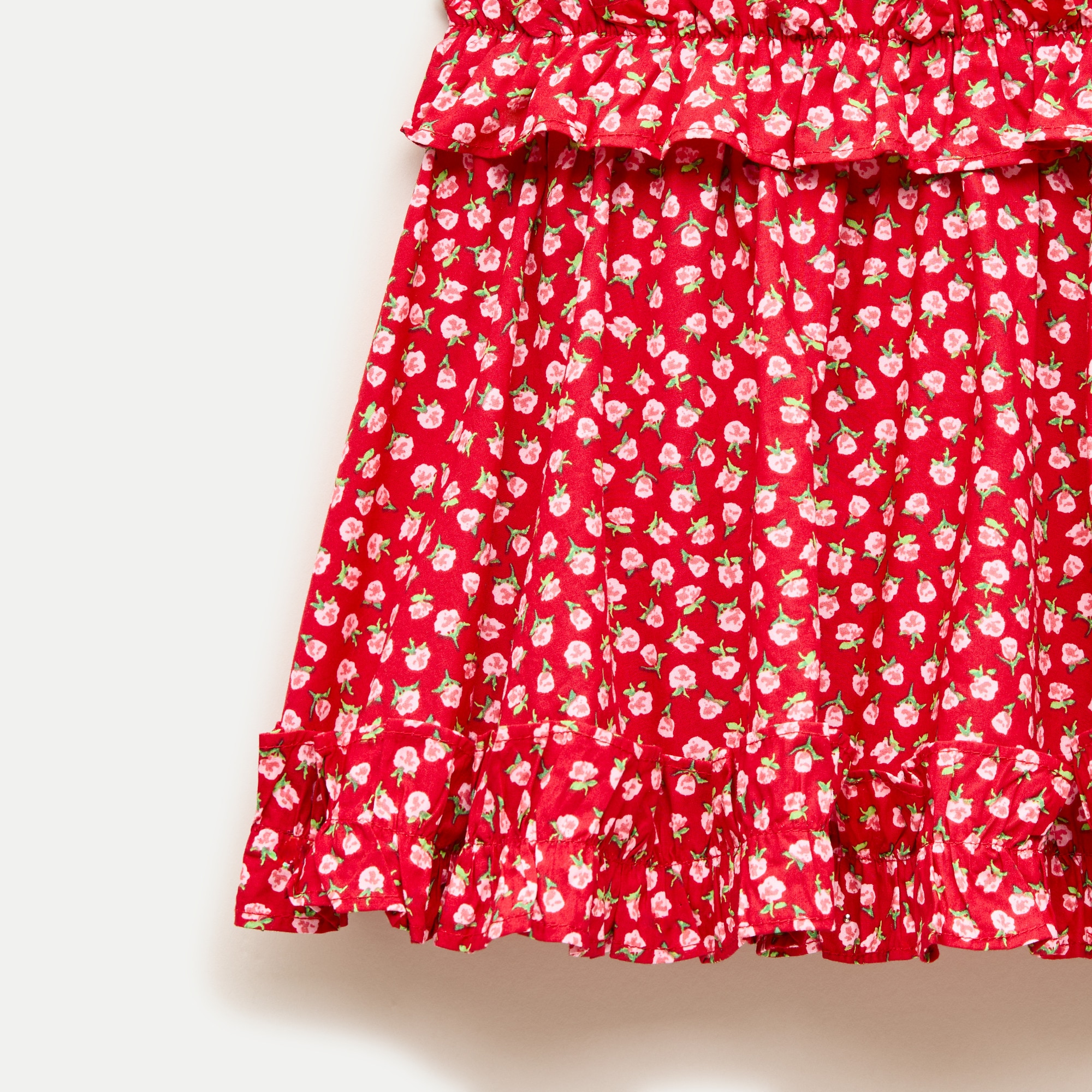 Girls' pull-on skirt in rosette print - thumbnail 2