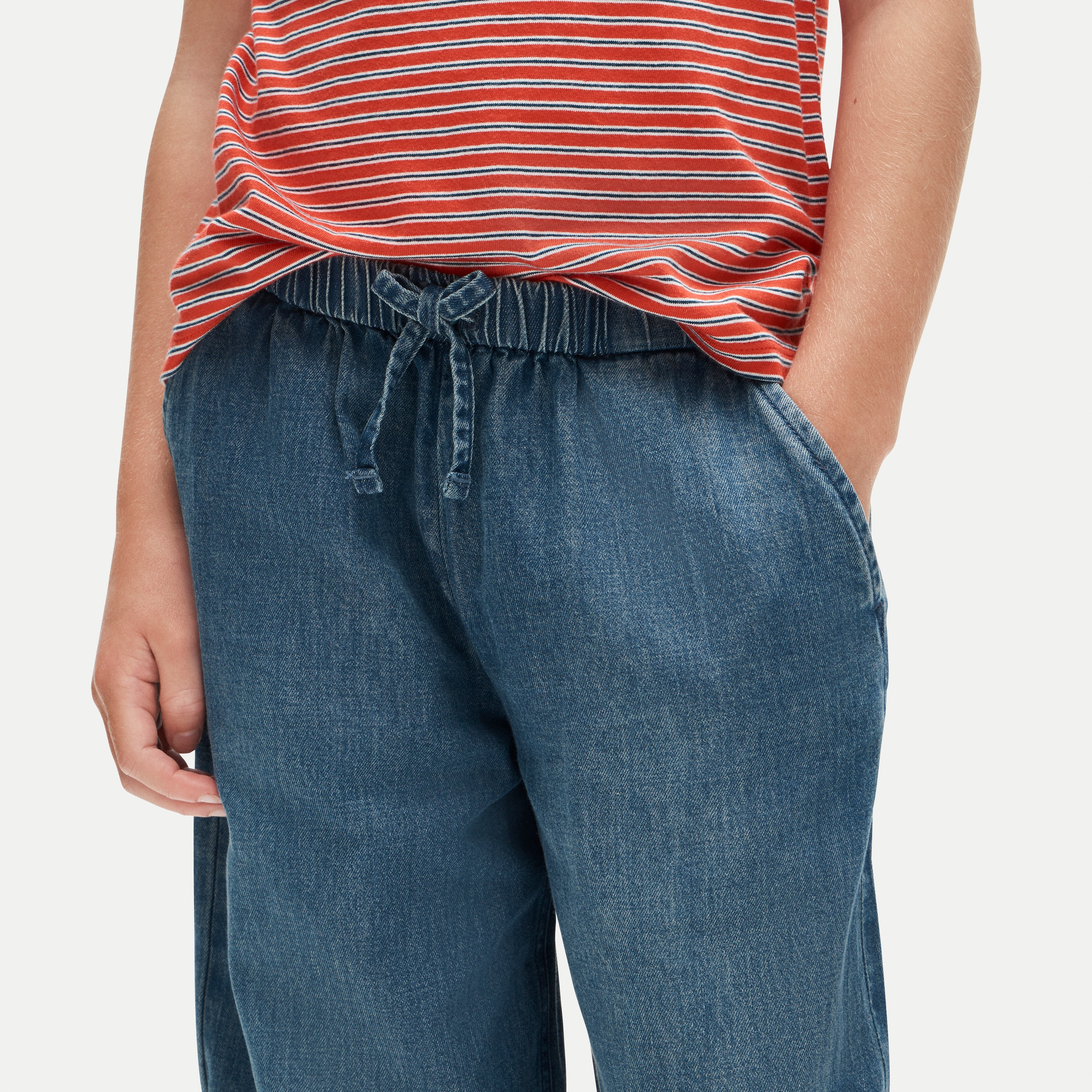 Girls' Cosmo pant in drapey denim
