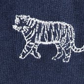 Girls' flare corduroy pant with embroidery NAVY