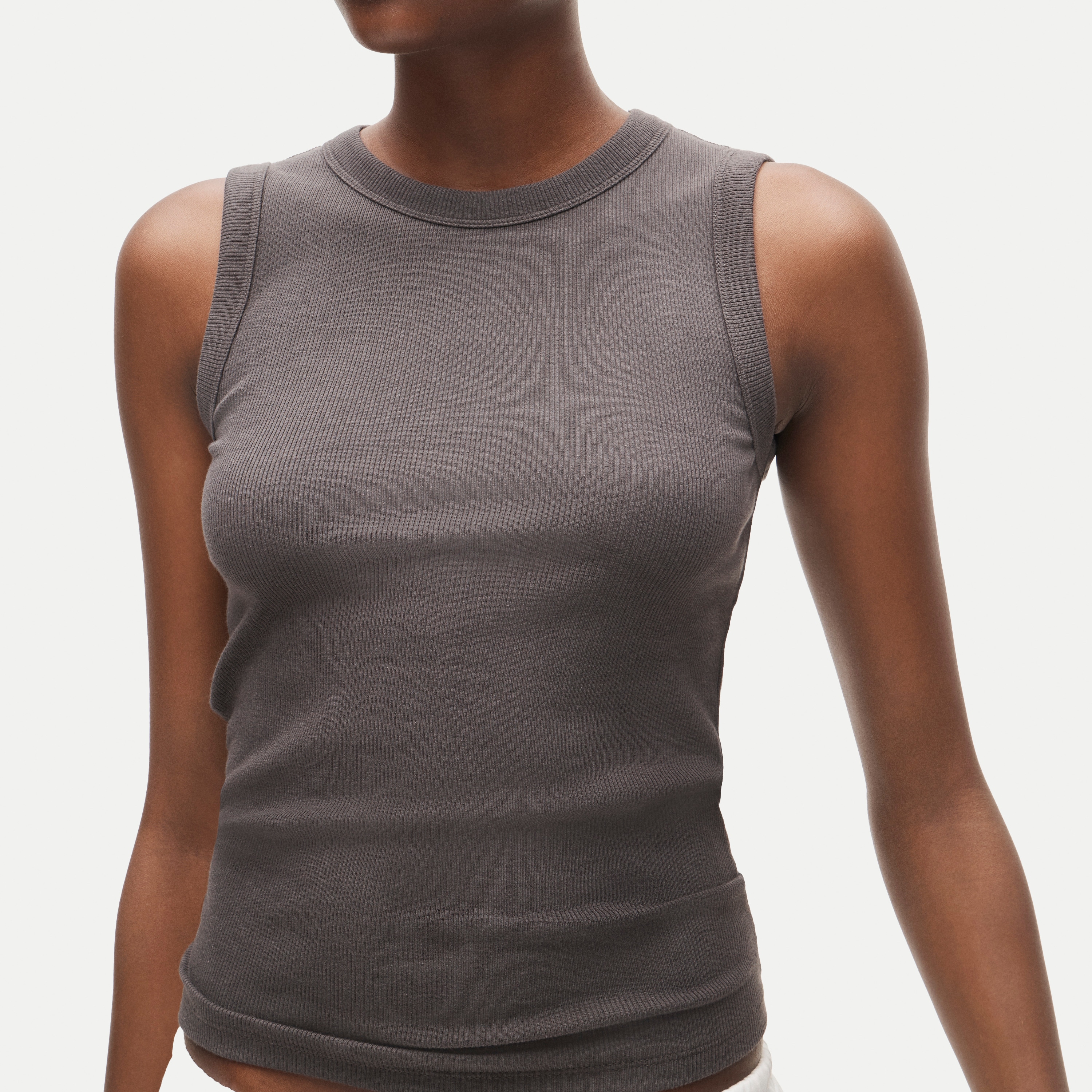 Perfect rib crewneck tank top