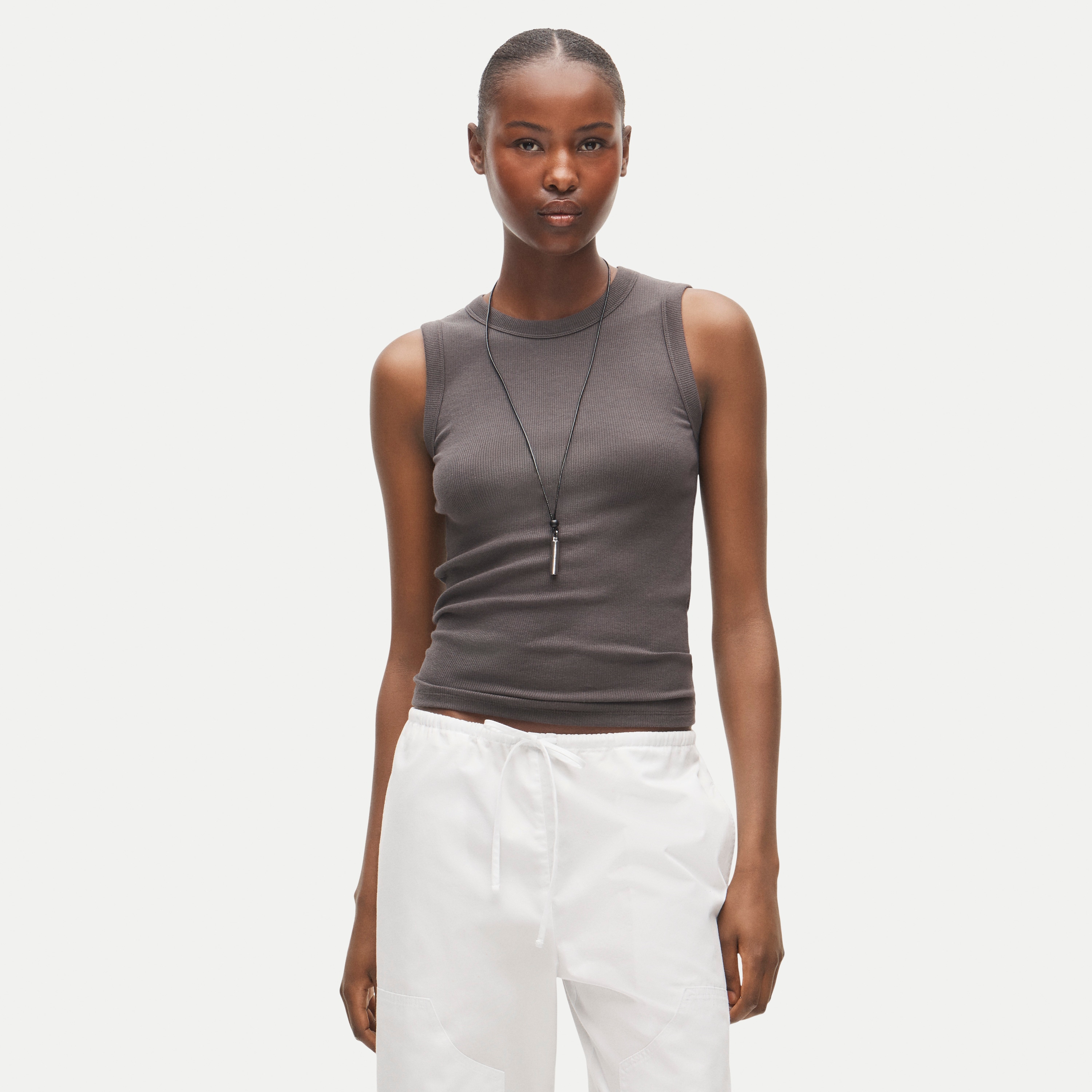 Perfect rib crewneck tank top