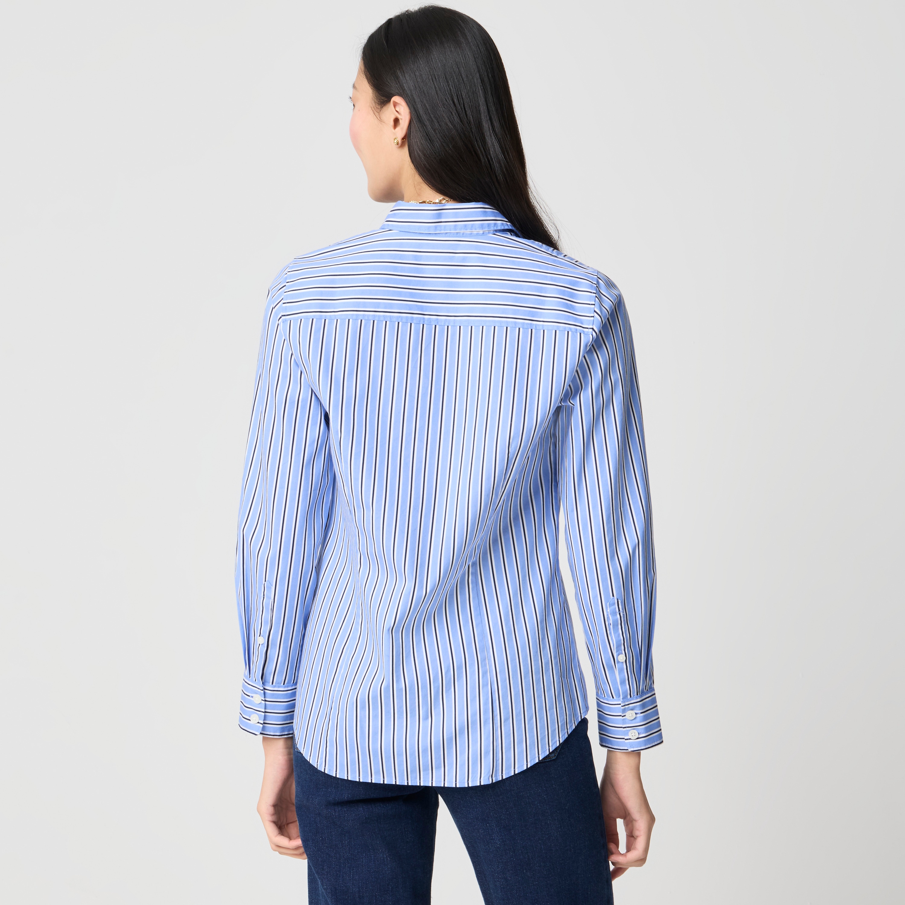 Poplin button-up shirt signature fit