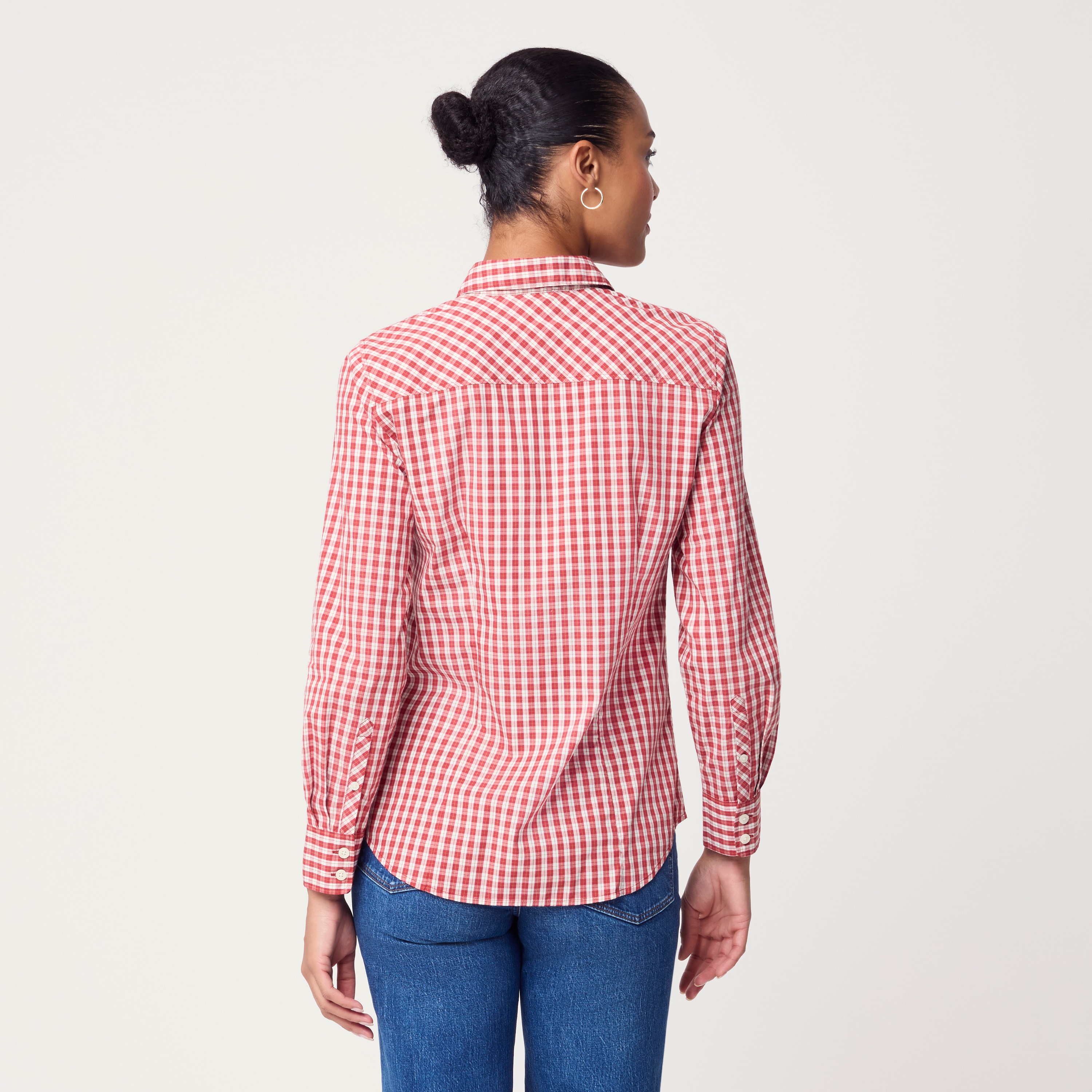 Poplin button-up shirt signature fit