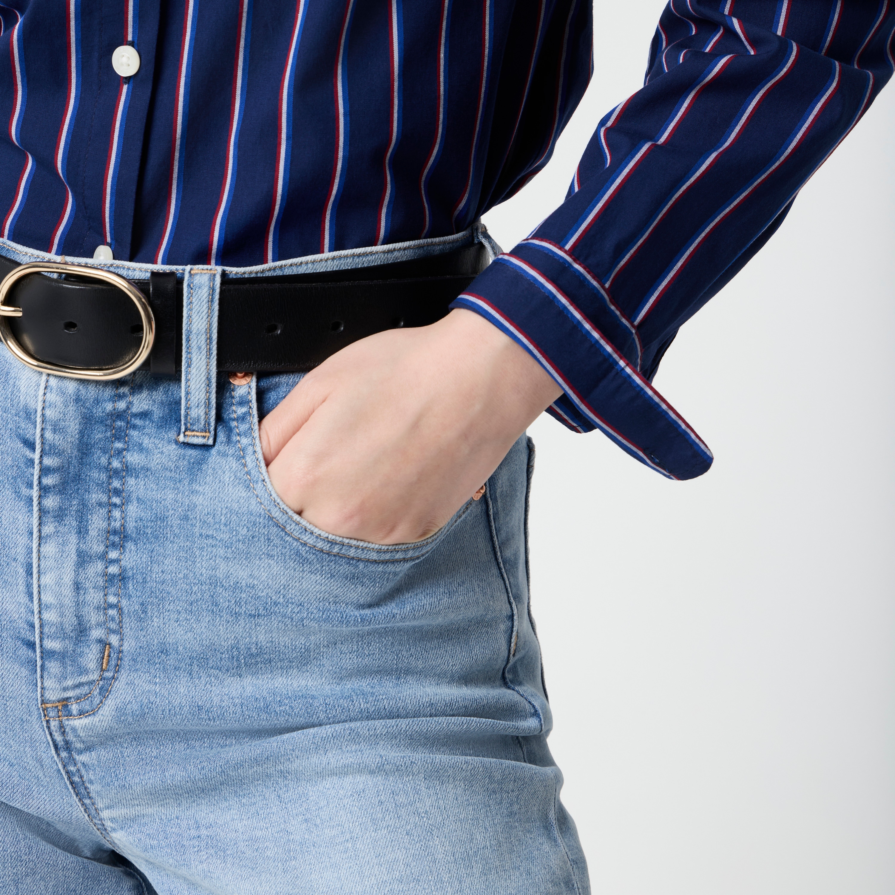Poplin button-up shirt signature fit