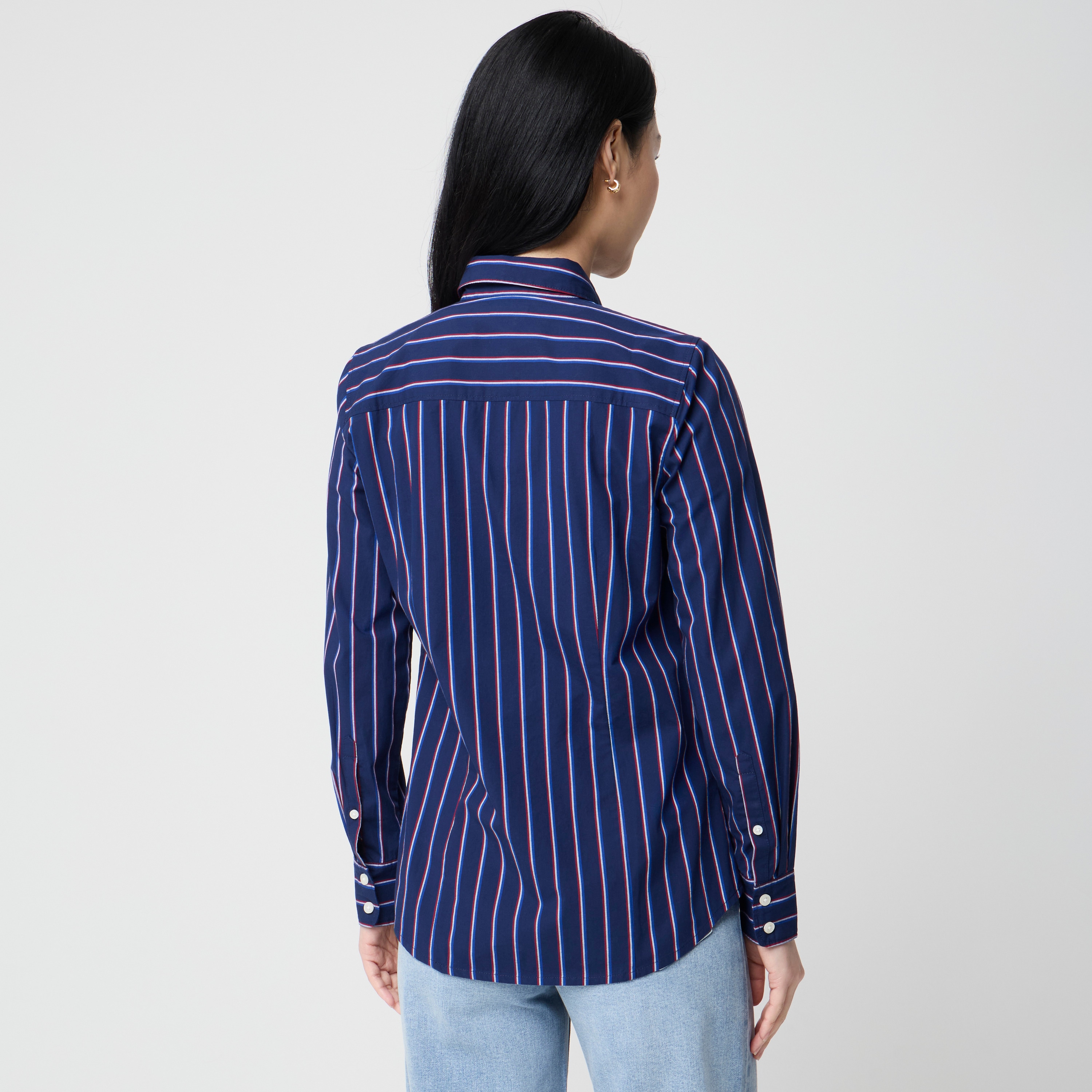 Poplin button-up shirt signature fit