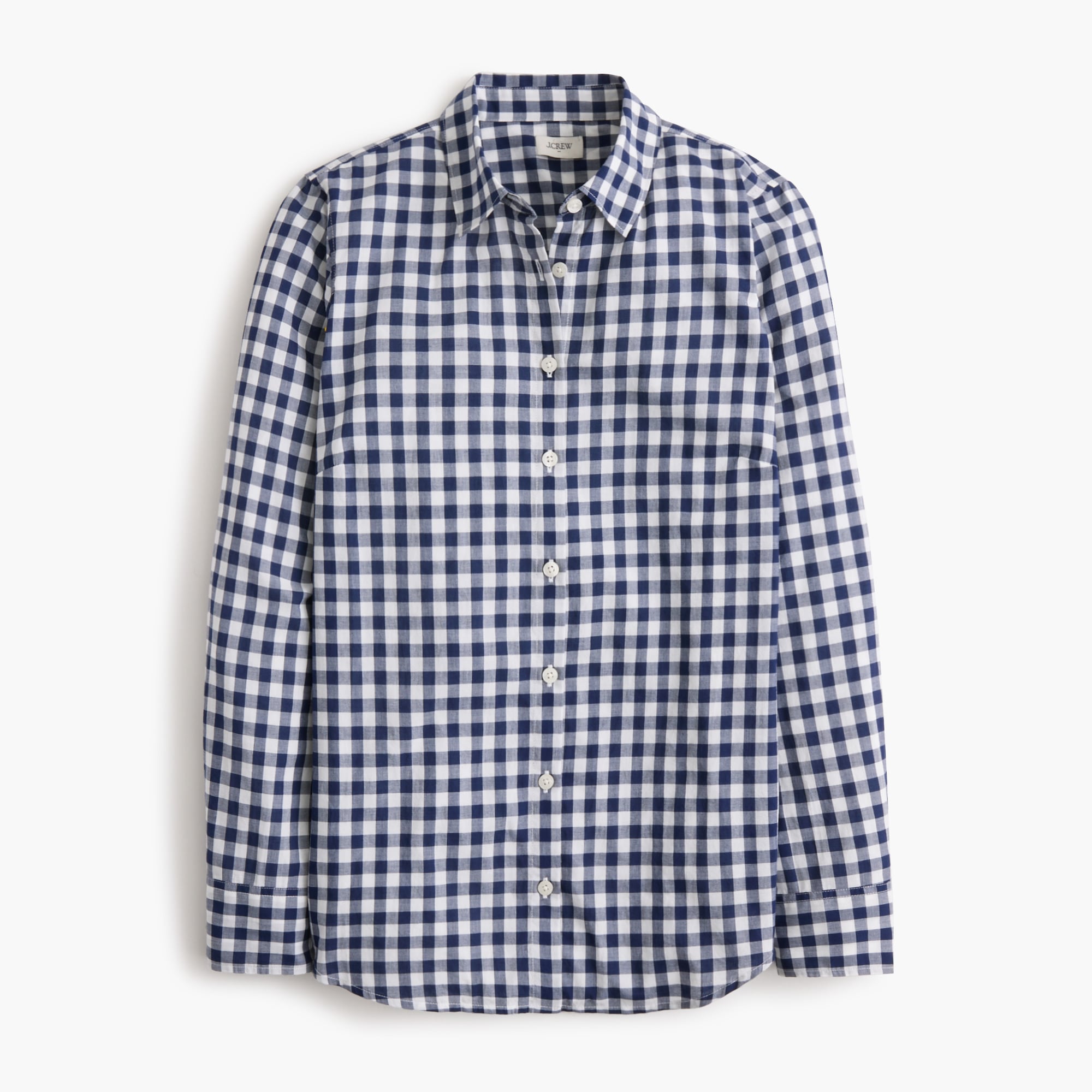 Gingham button-up shirt signature fit