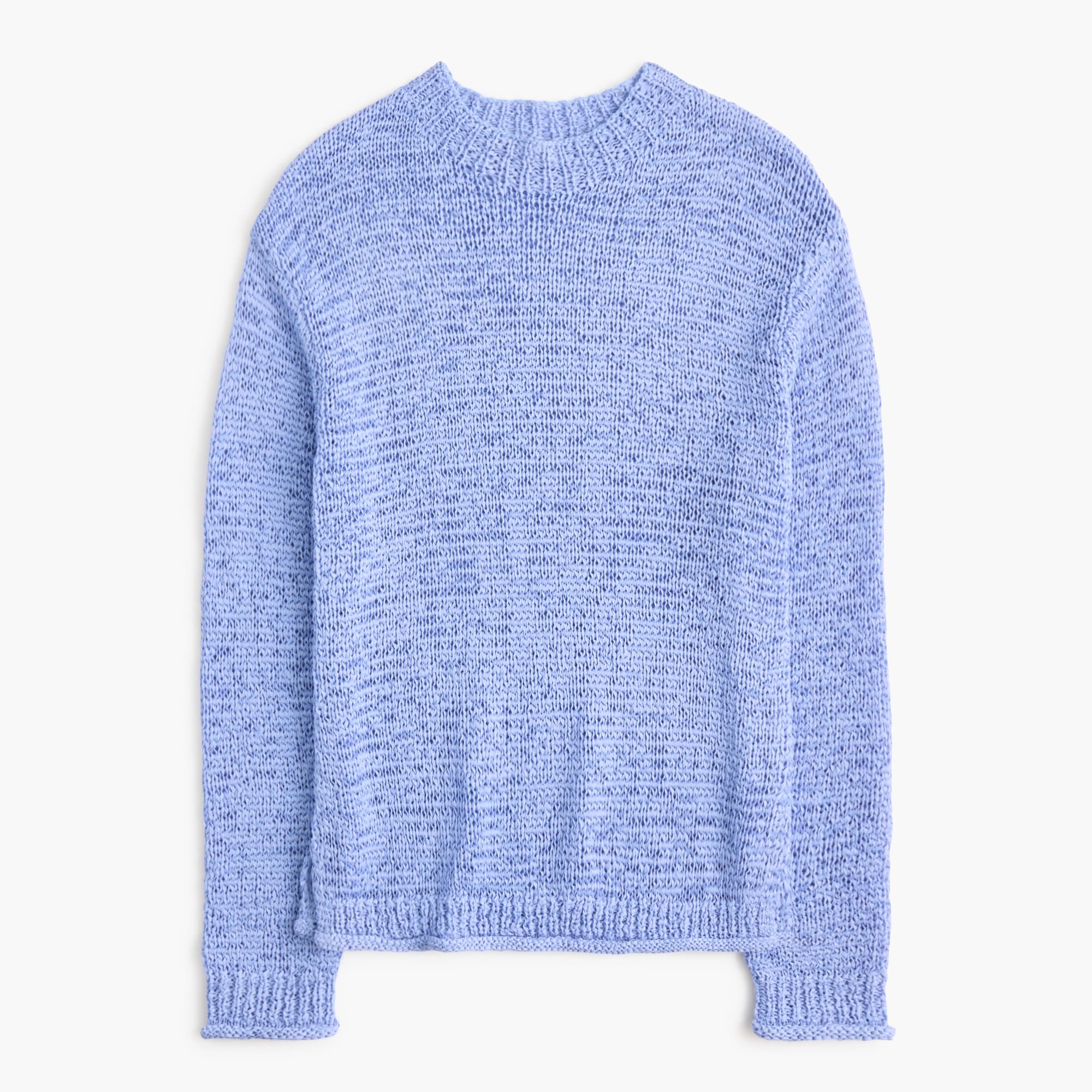 Tape yarn crewneck sweater