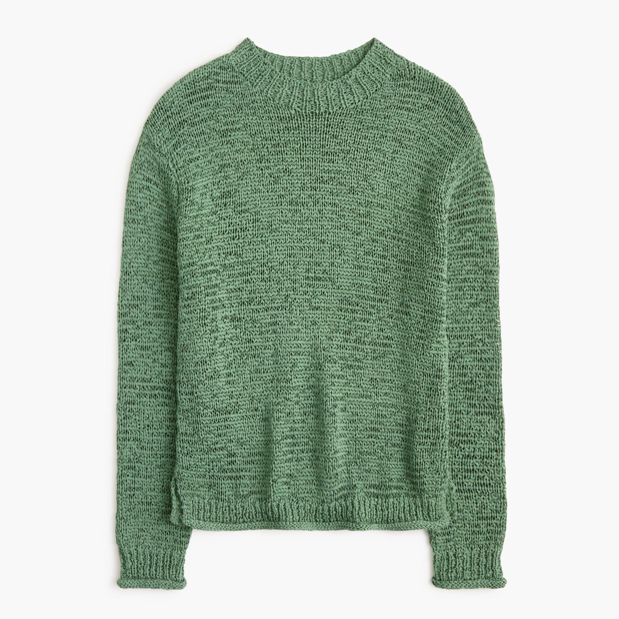 Tape-yarn crewneck sweater