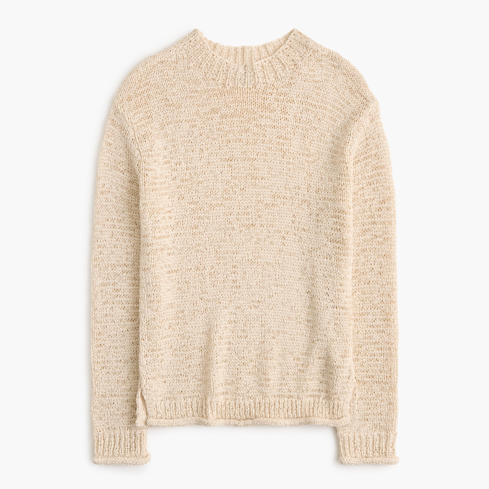 Tape yarn crewneck sweater