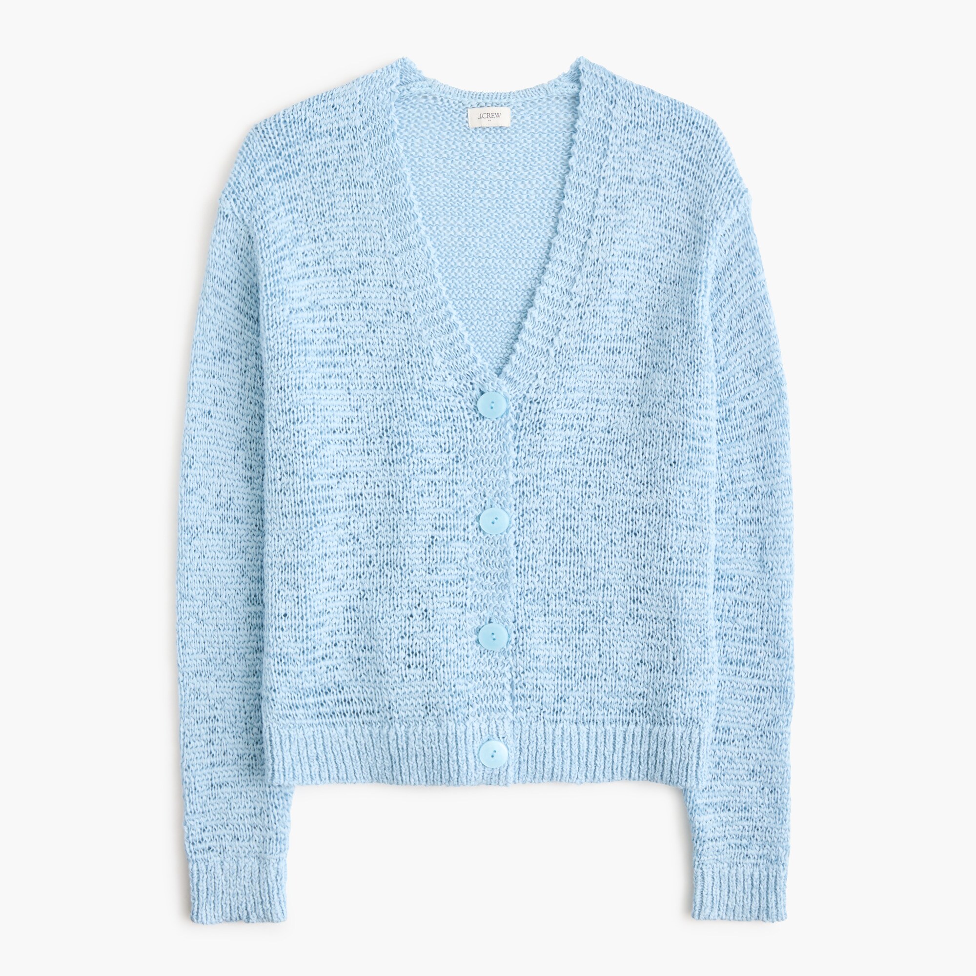 Tape yarn cardigan sweater