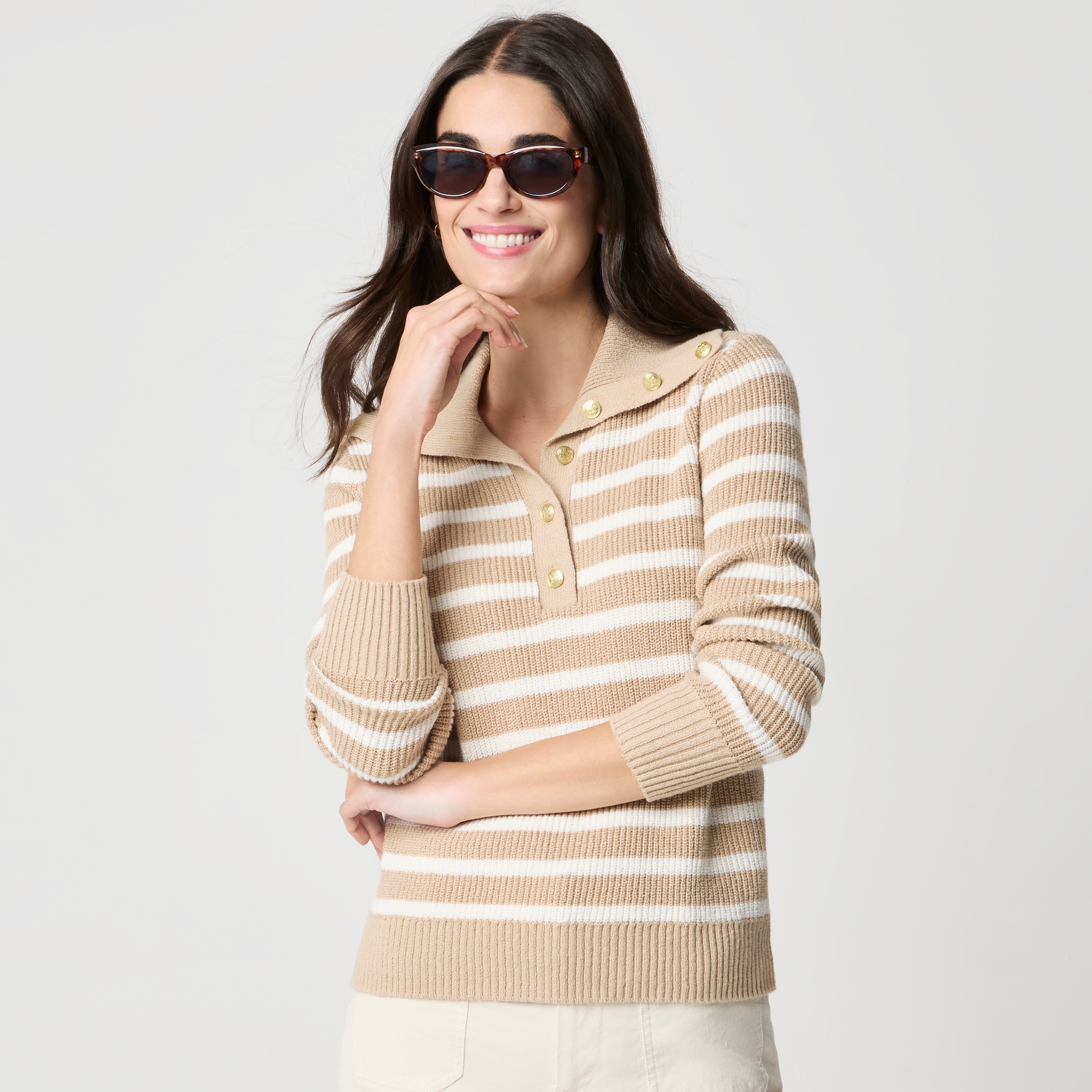 Button-neck sweater
