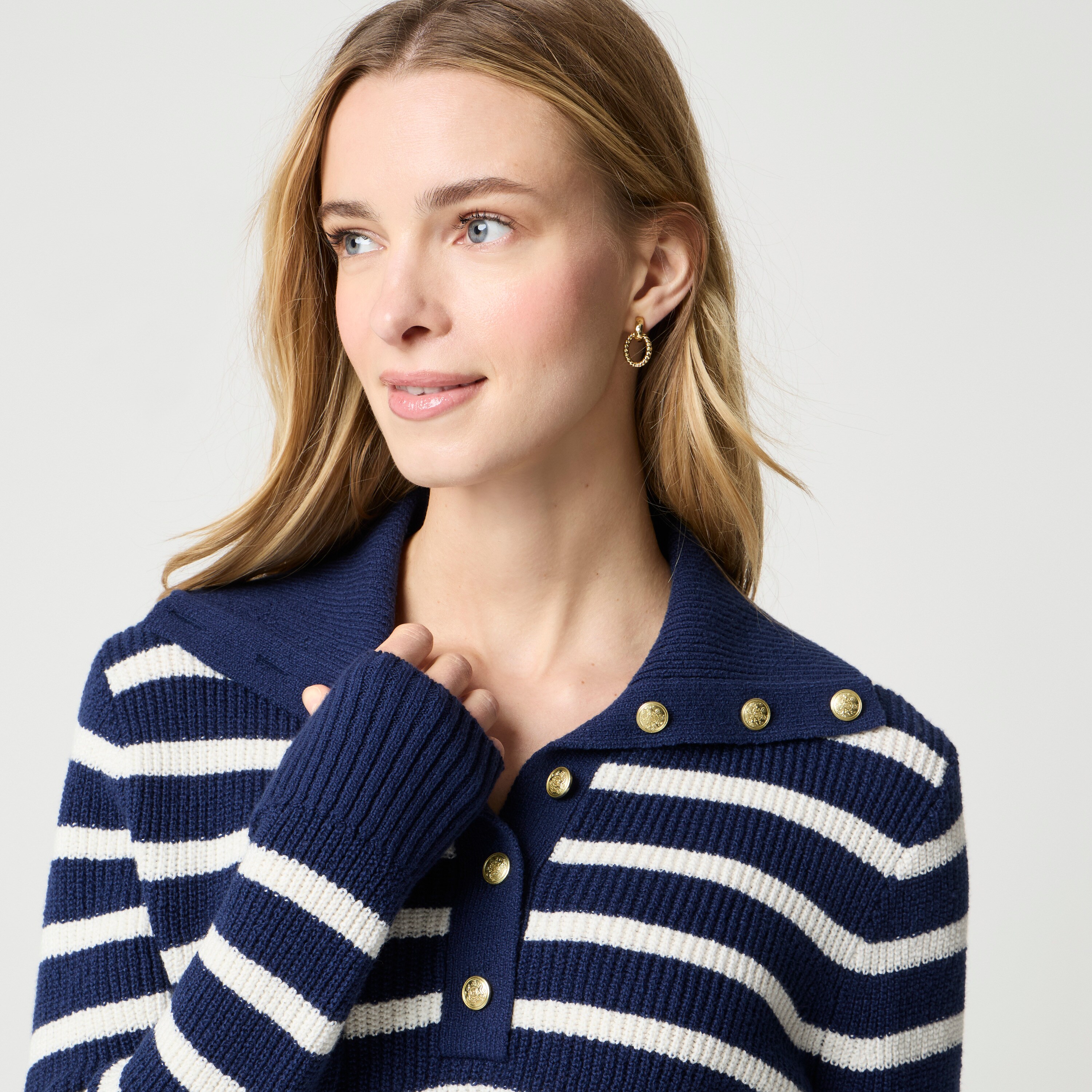 Button-neck sweater