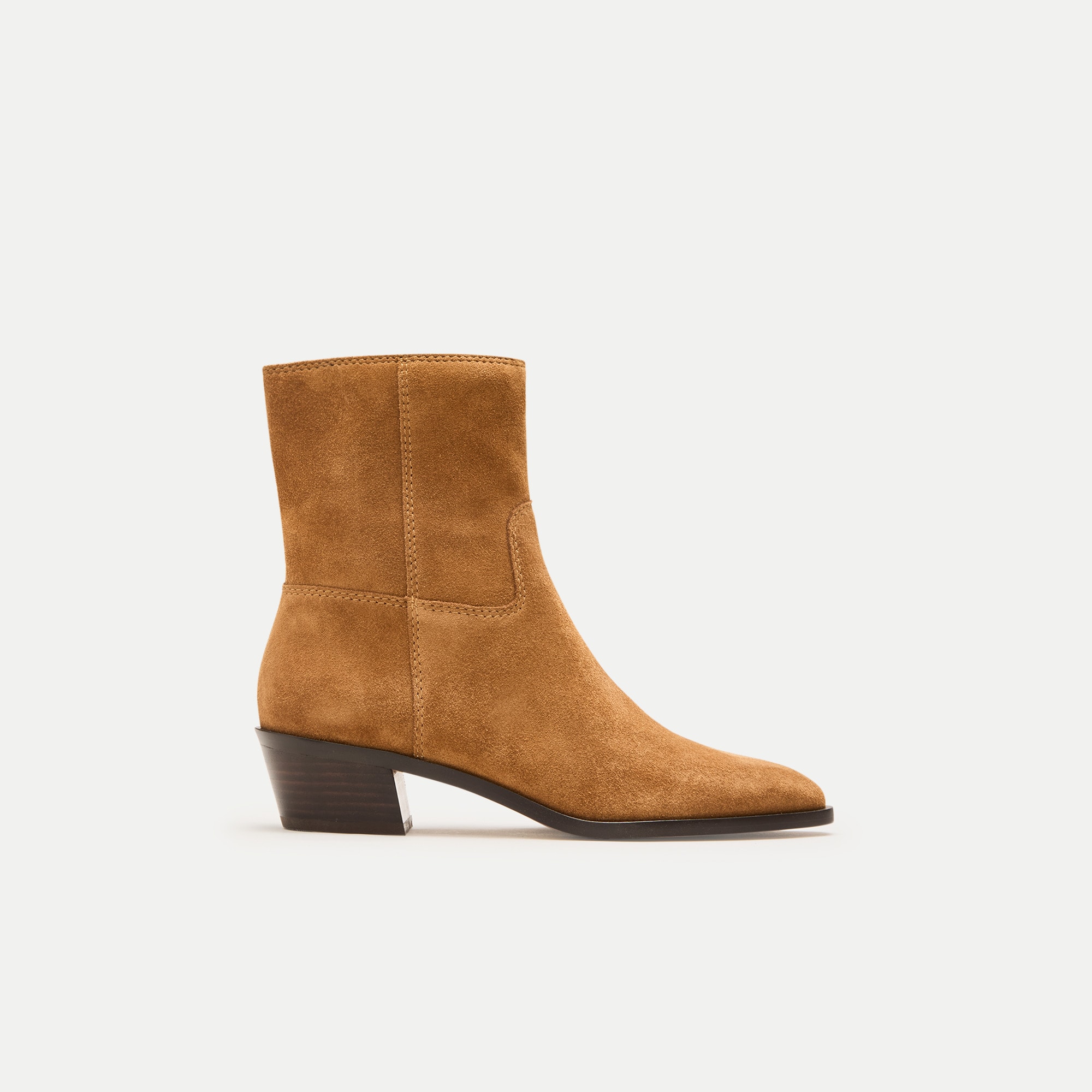 Western ankle boots in suede