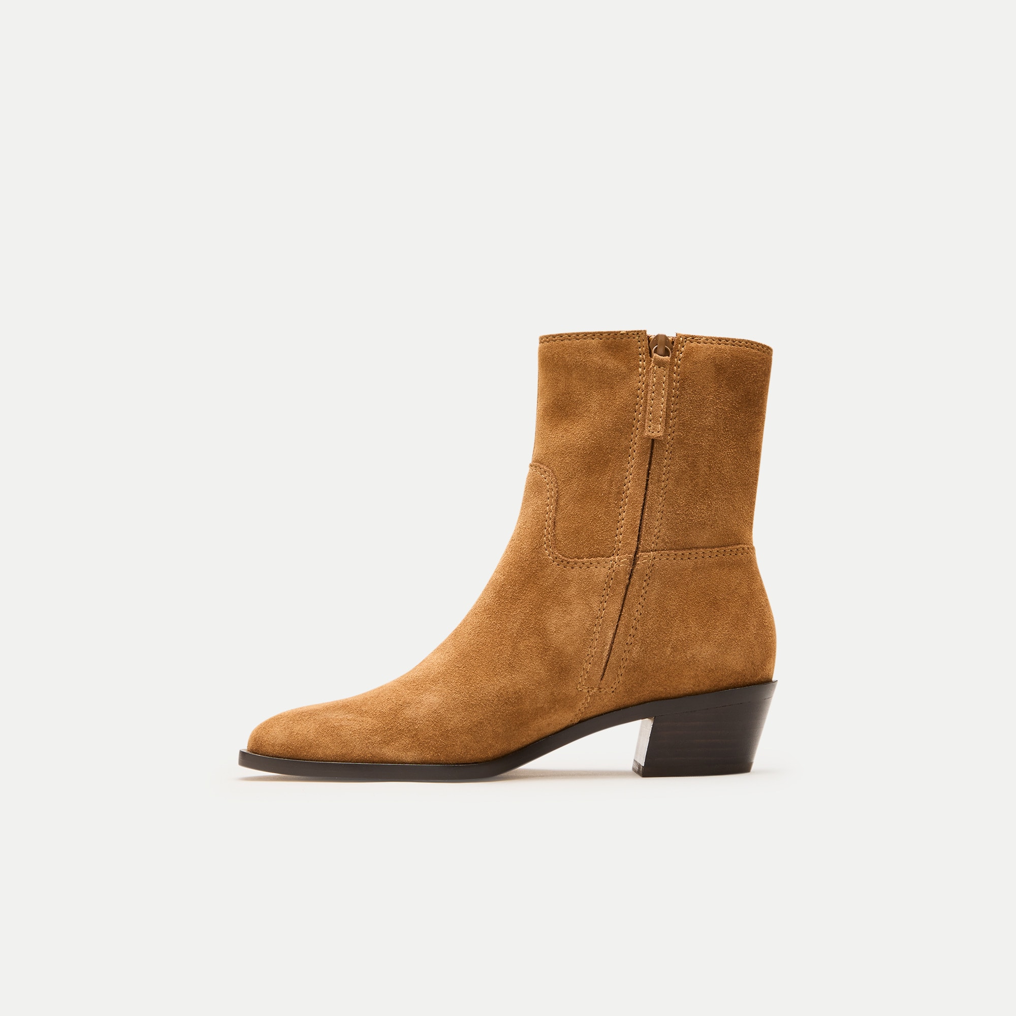 Western ankle boots in suede