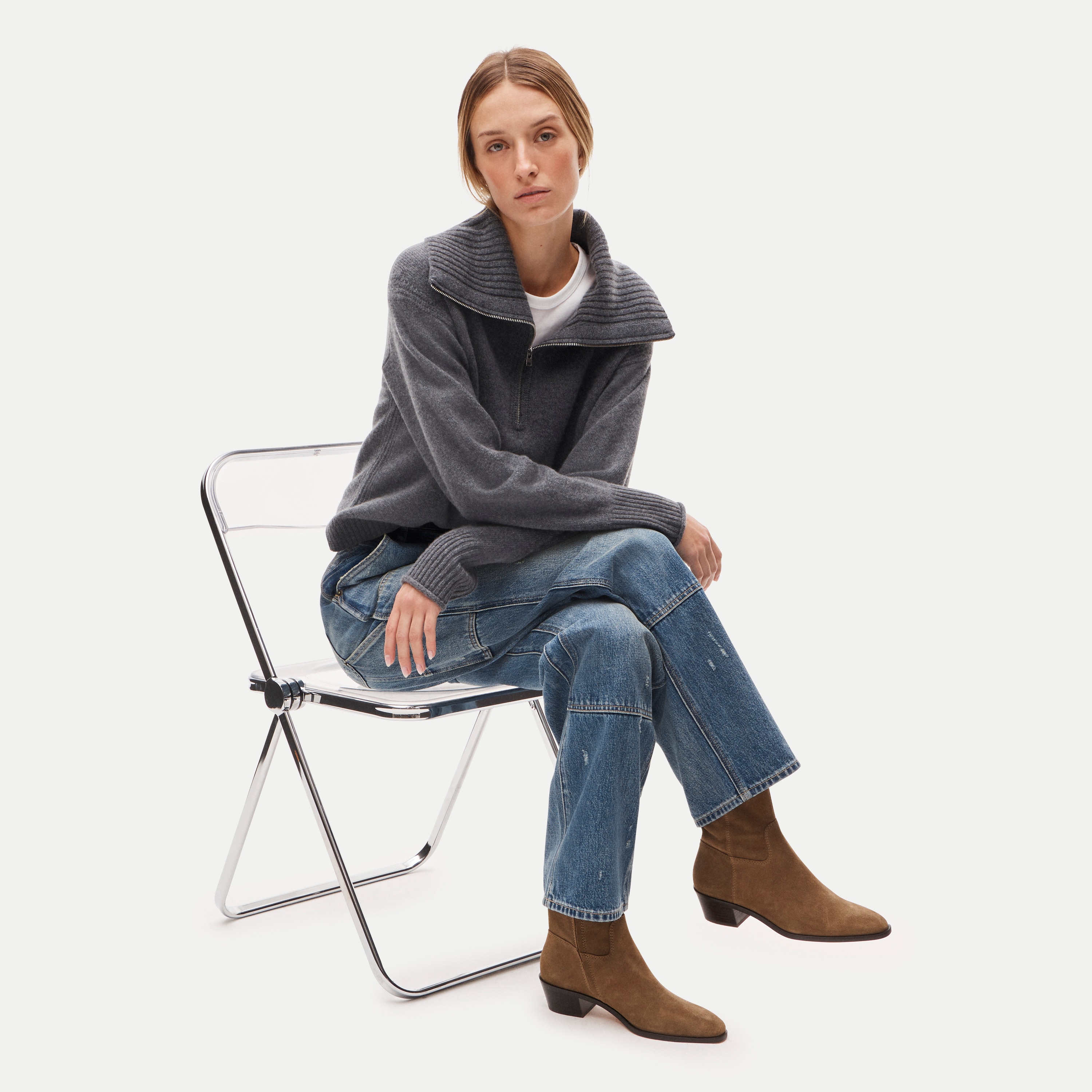 Western ankle boots in suede - thumbnail 4