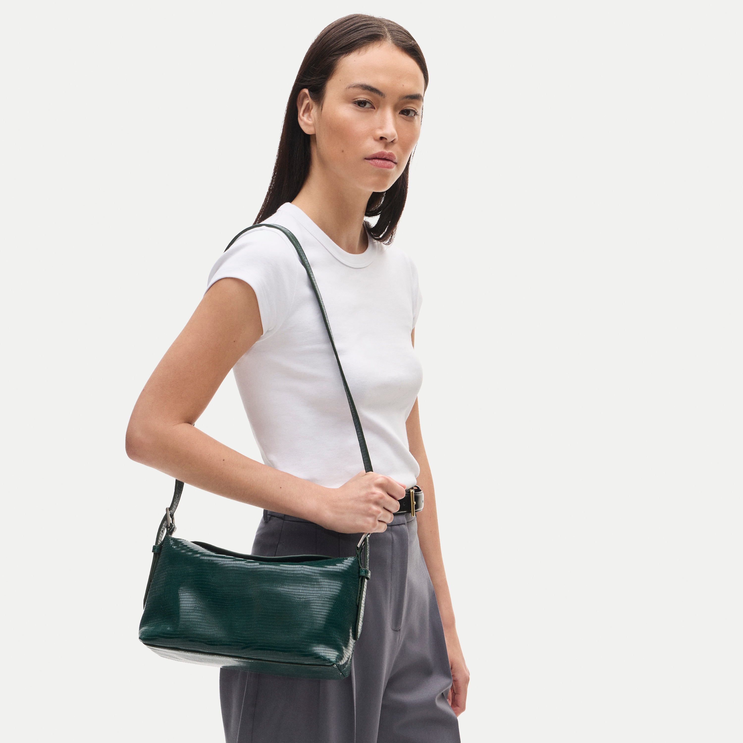 Berkeley small shoulder bag in lizard-embossed leather - thumbnail 2
