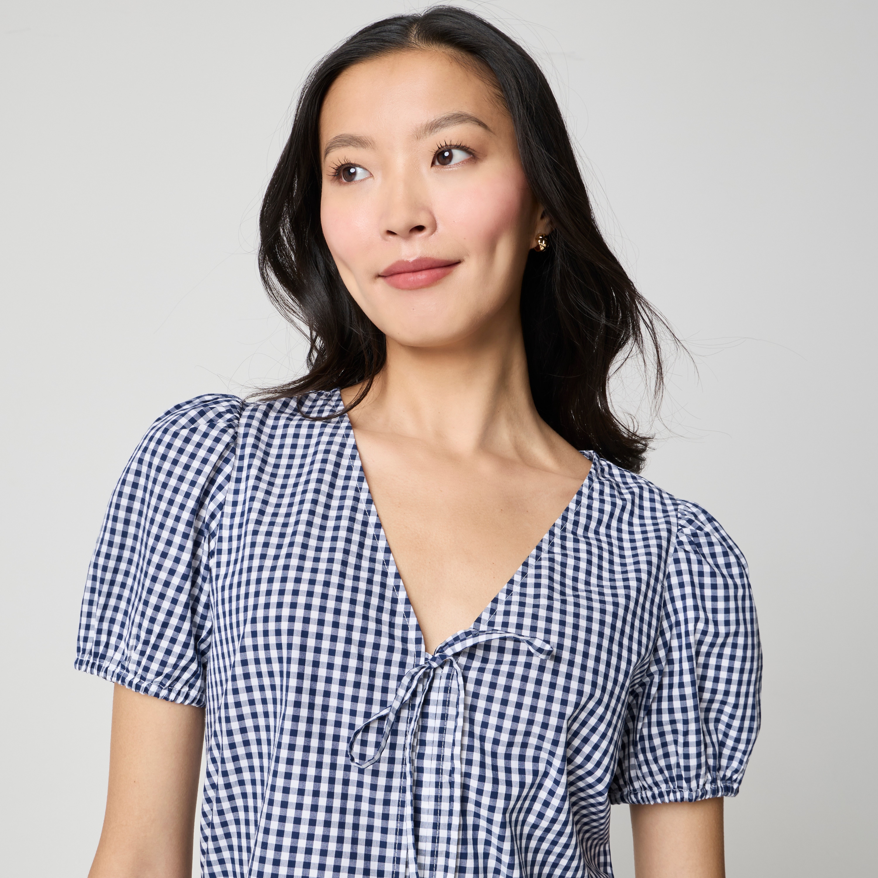 Tie-front top and short pajama set
