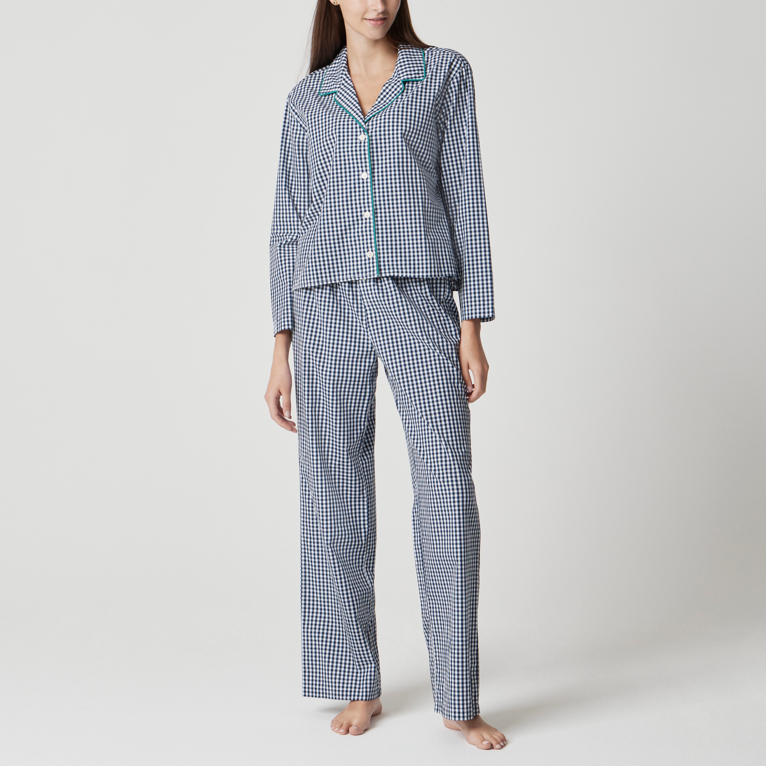 Wide-leg pant pajama set