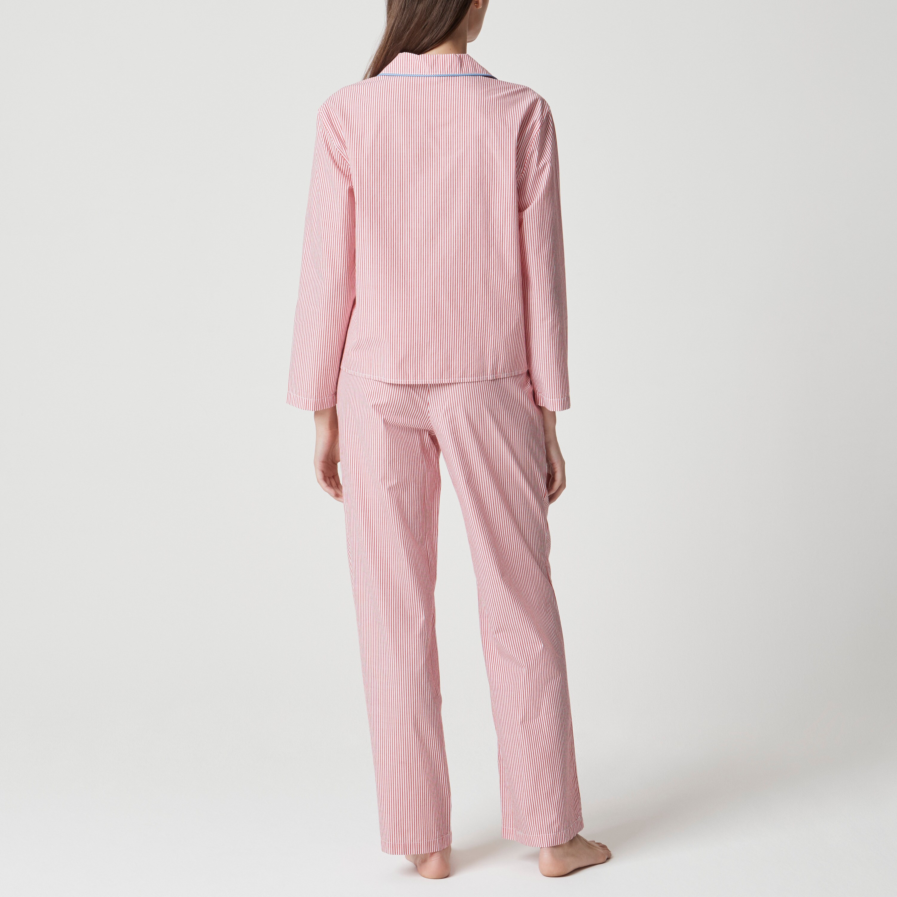 100% cotton wide-leg pant pajama set