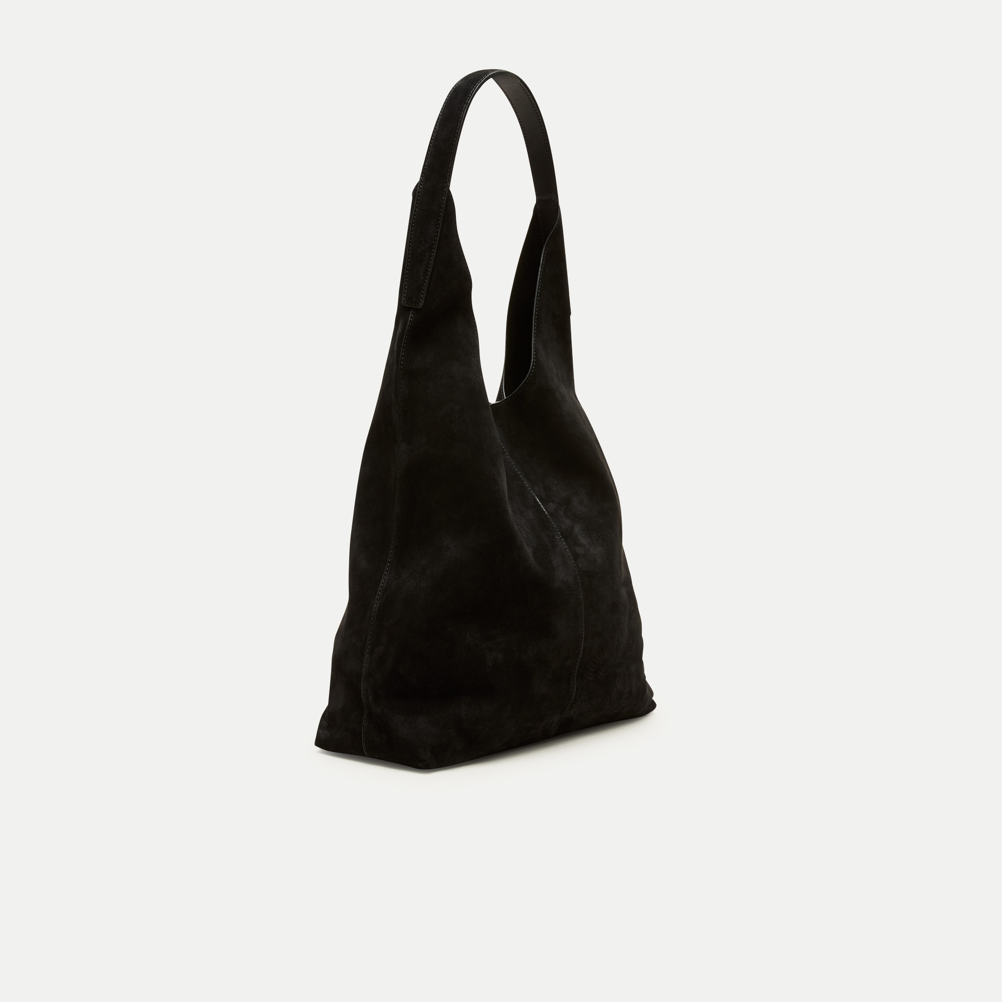 Slouchy tote in suede