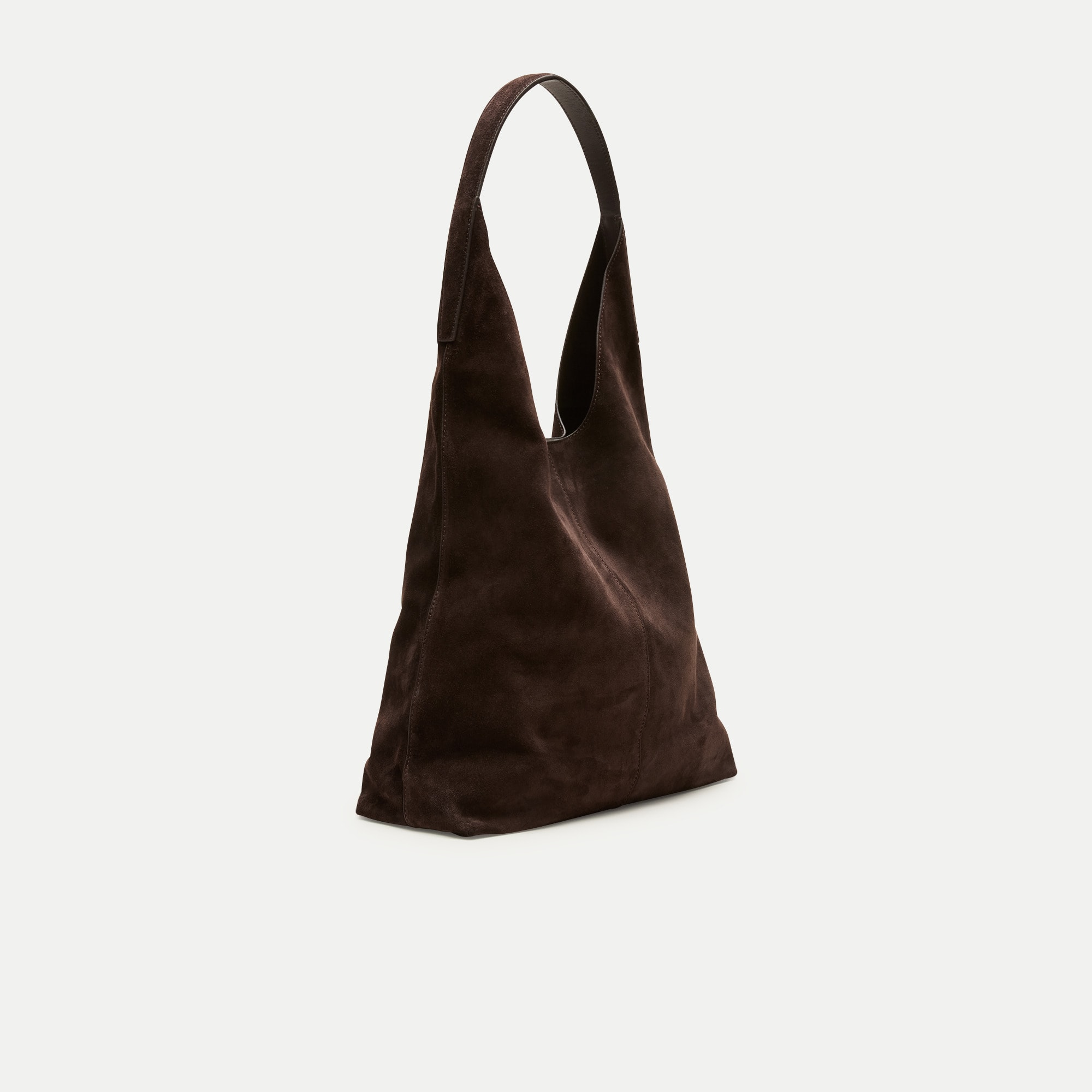 Slouchy tote in suede