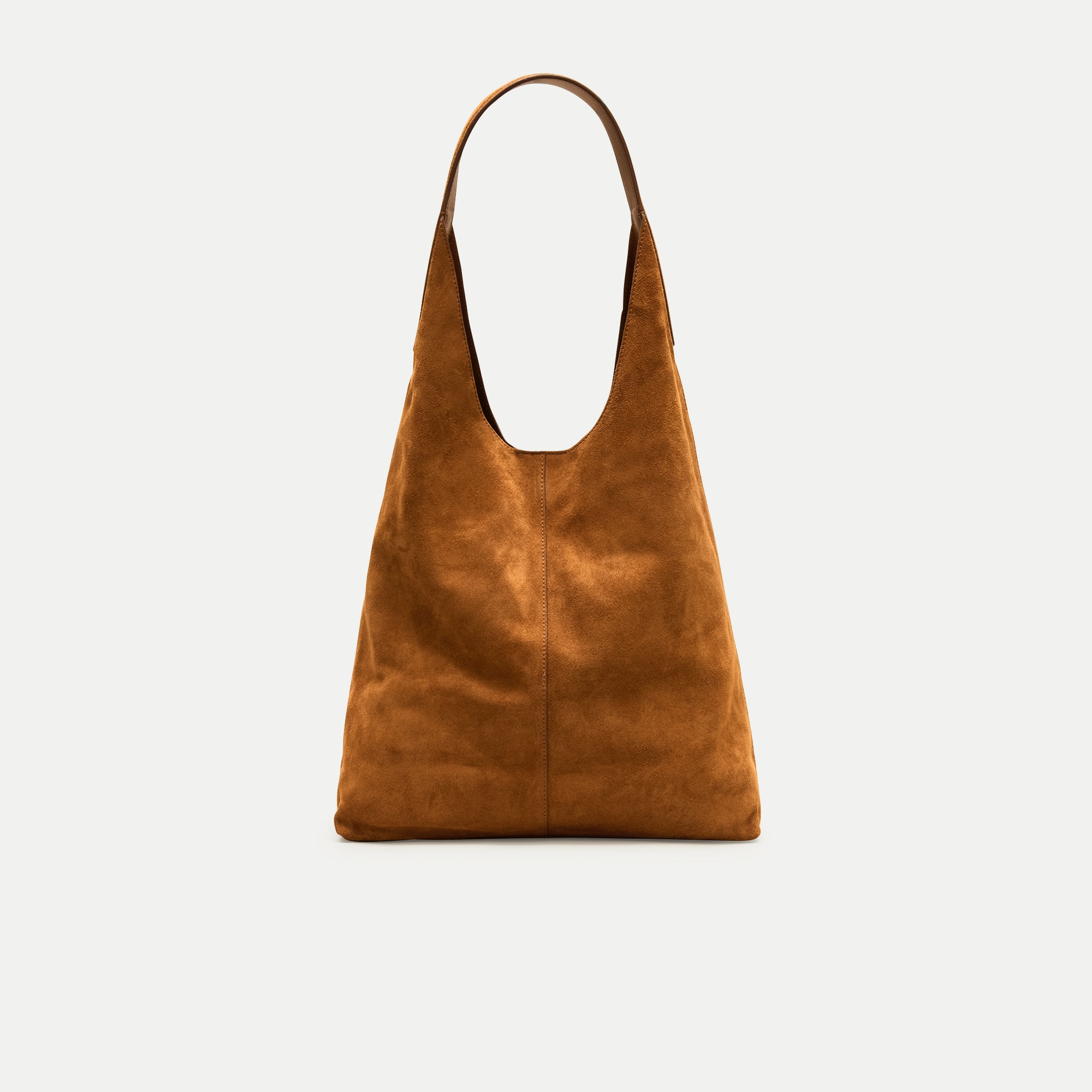 Slouchy tote in suede