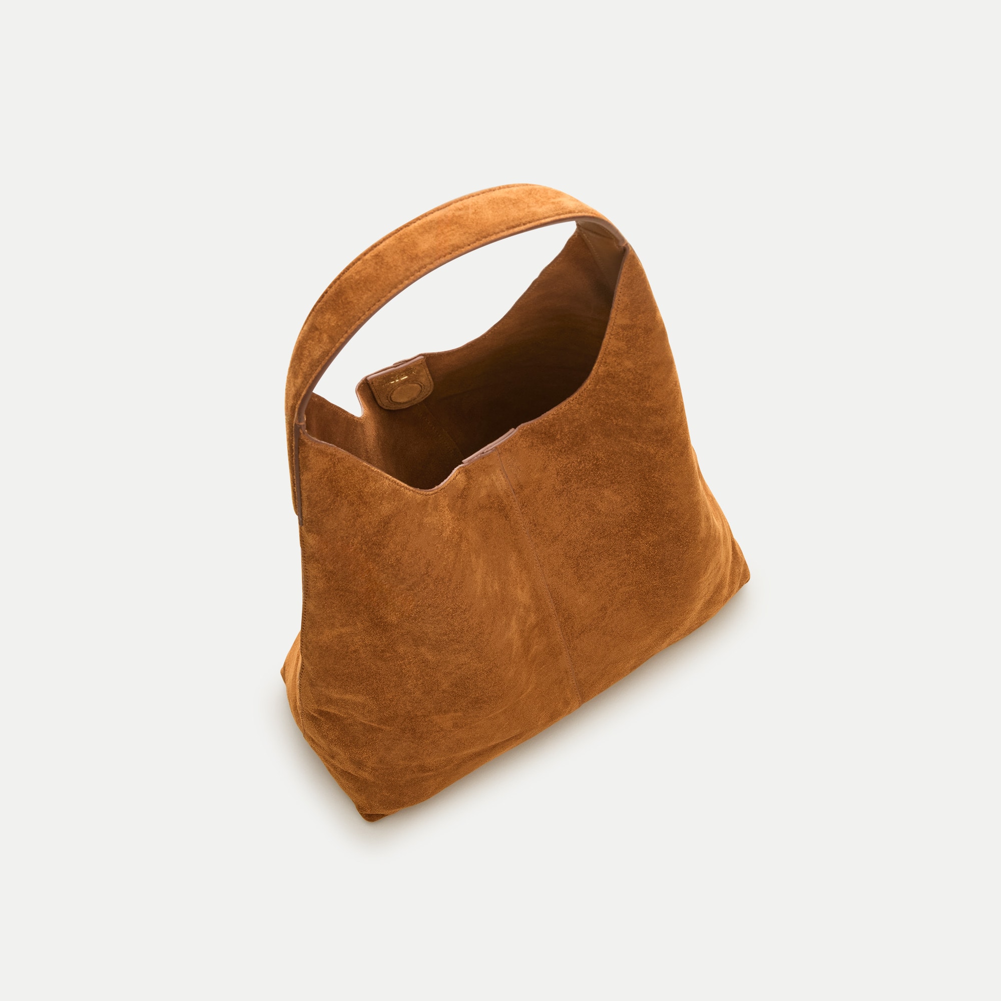 Slouchy tote in suede