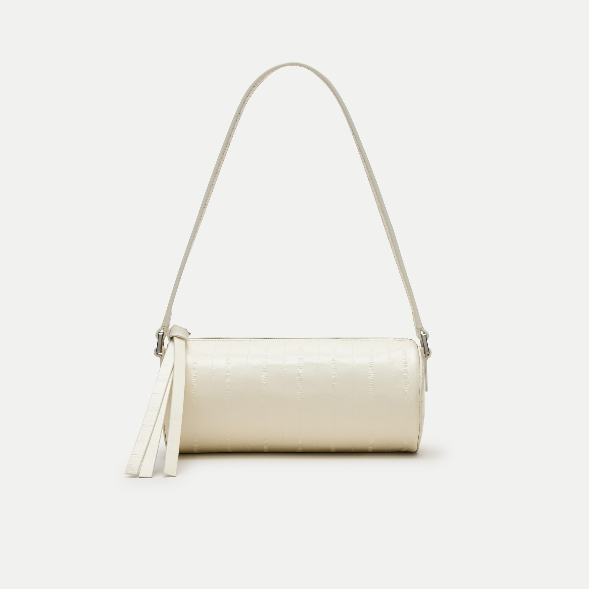 Pencil bag in eel-embossed leather