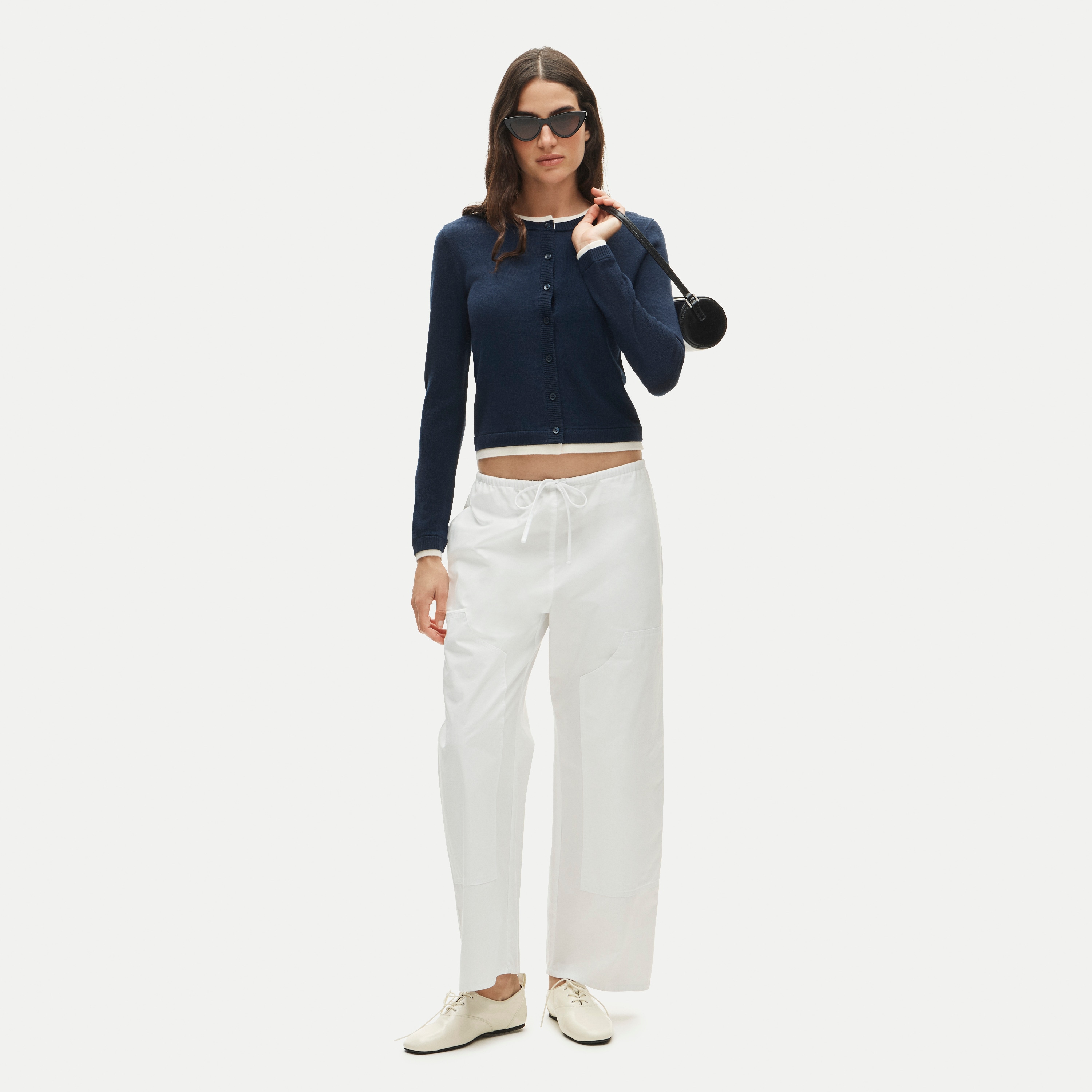 Double-layer cardigan in merino wool - thumbnail 2