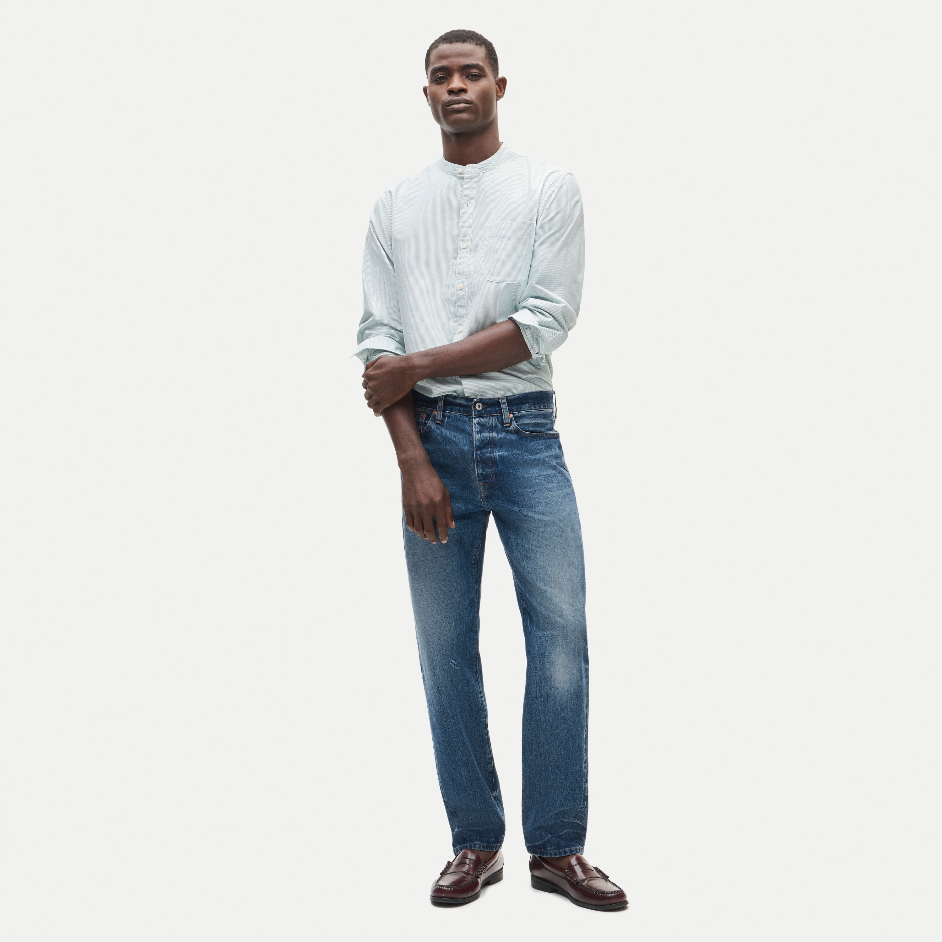 Classic Straight jean in vintage mechanic wash Japanese selvedge denim