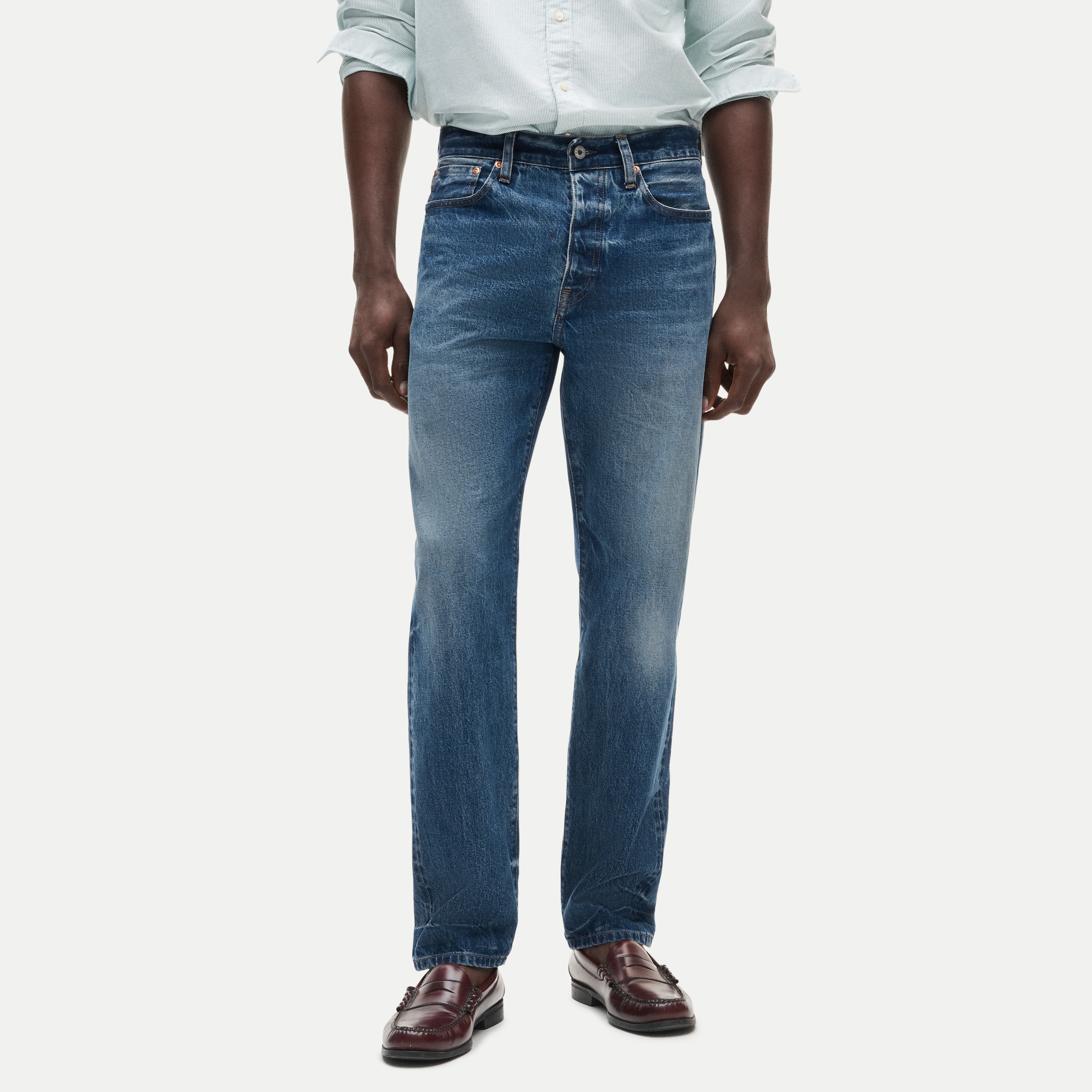 Classic Straight jean in vintage mechanic wash Japanese selvedge denim