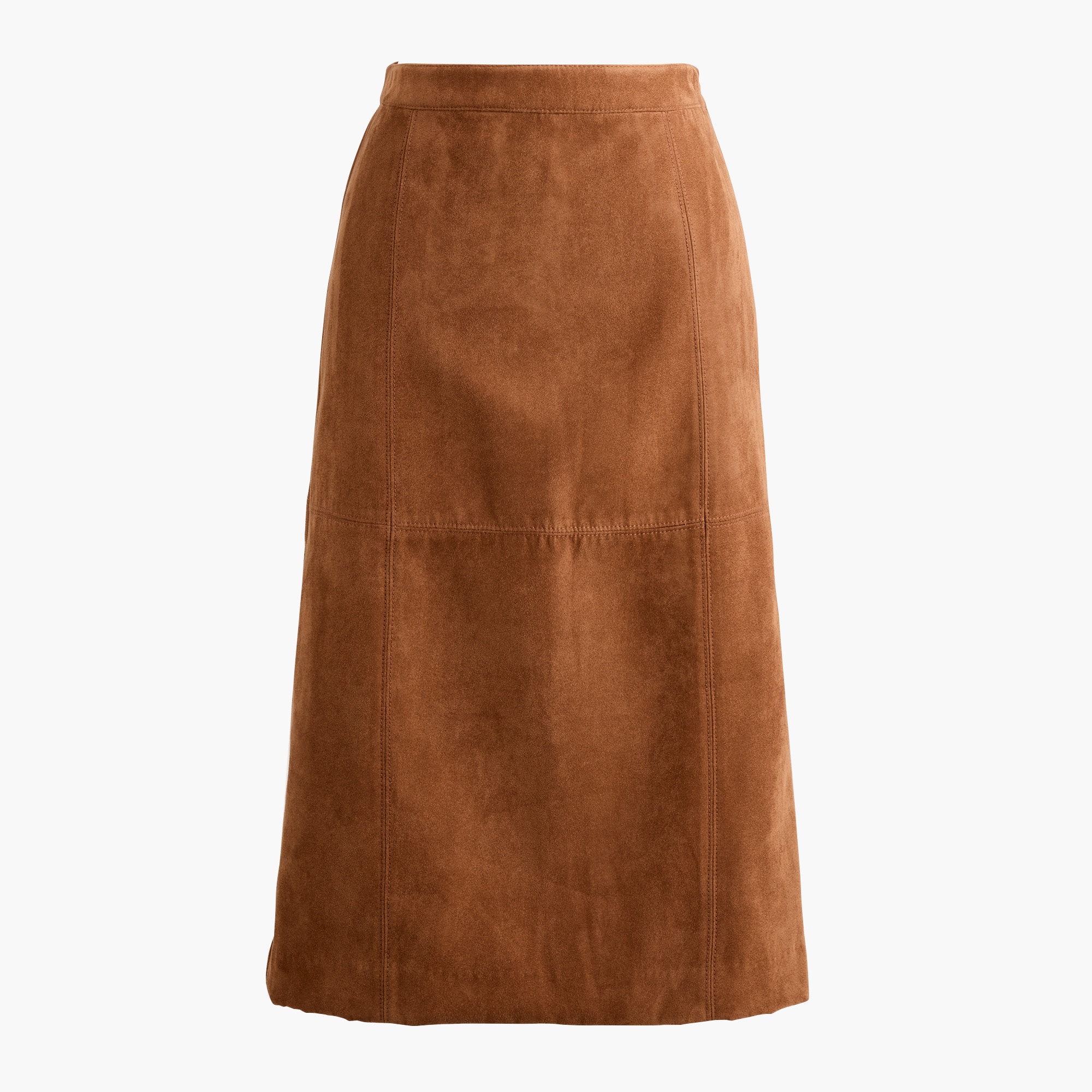 Sueded midi skirt