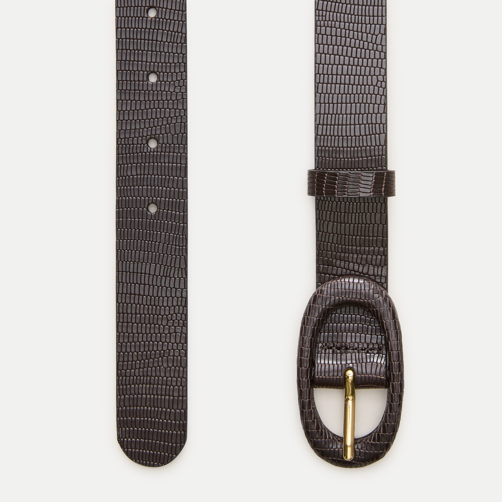 Snake-embossed Italian Patent Leather Belt For Women | J.Crew display picture 1
